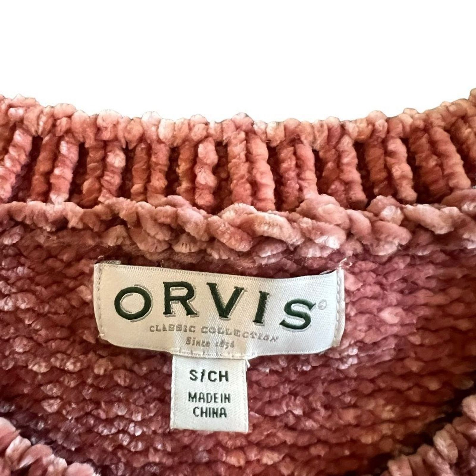 Orvis Orvis Classic Collection Sweater Womens Pink Ribbed Crewneck Size S / US 4 / IT 40 - 4 Thumbnail