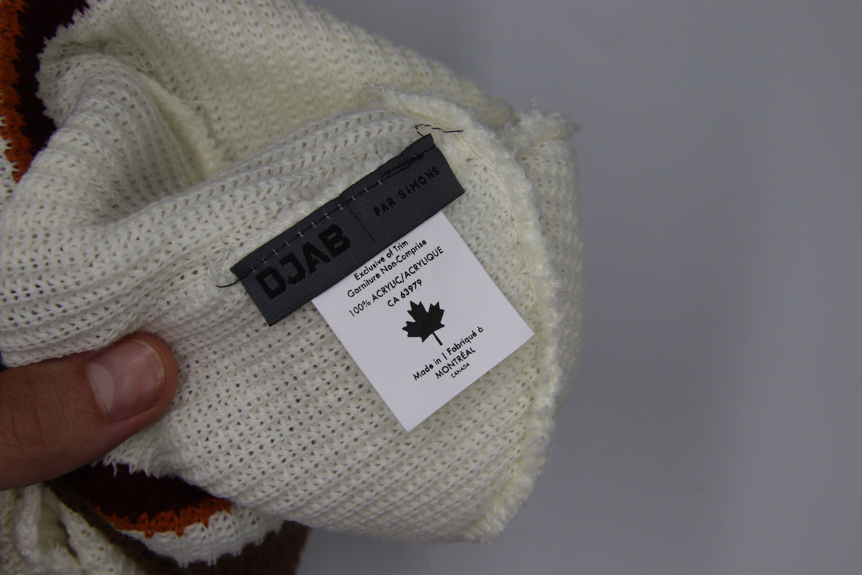 Djab Djab Balaclava White Brown Size ONE SIZE - 3 Thumbnail