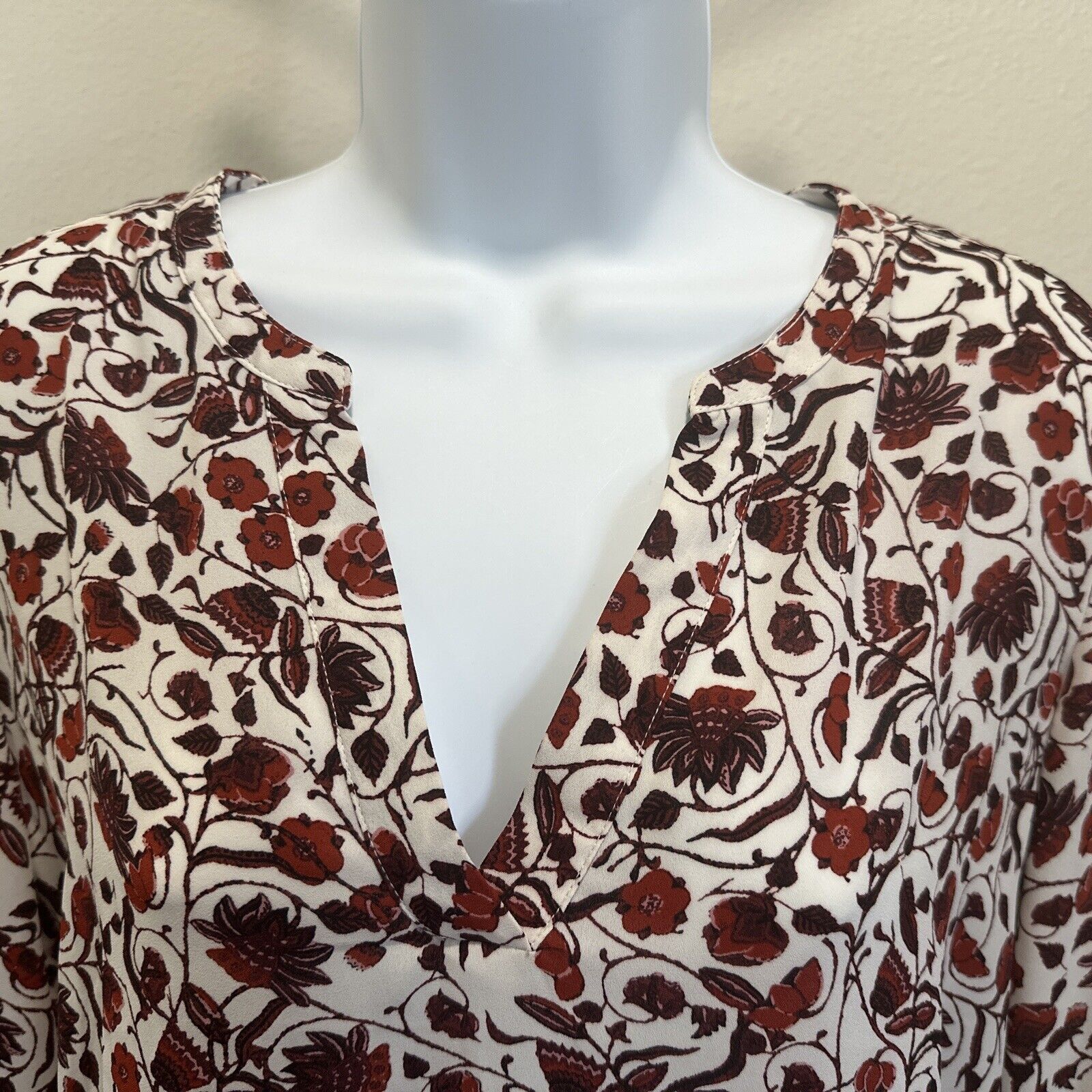 Adrianna Papell Adrianna Papell Boho Style Floral Blouse M Size M / US 6-8 / IT 42-44 - 4 Thumbnail