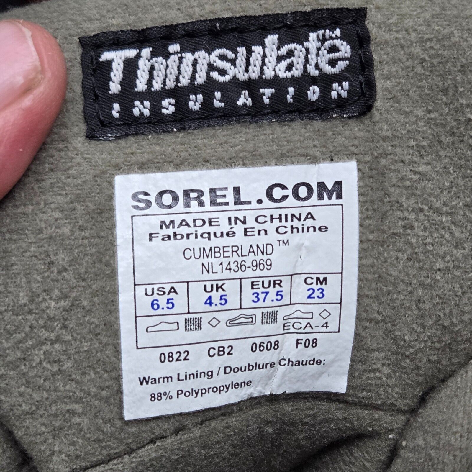 SOREL Sorel Cumberland Winter Boots Womens Sz 6.5 Olive Green BB2 Size US 6.5 / IT 36.5 - 8 Thumbnail