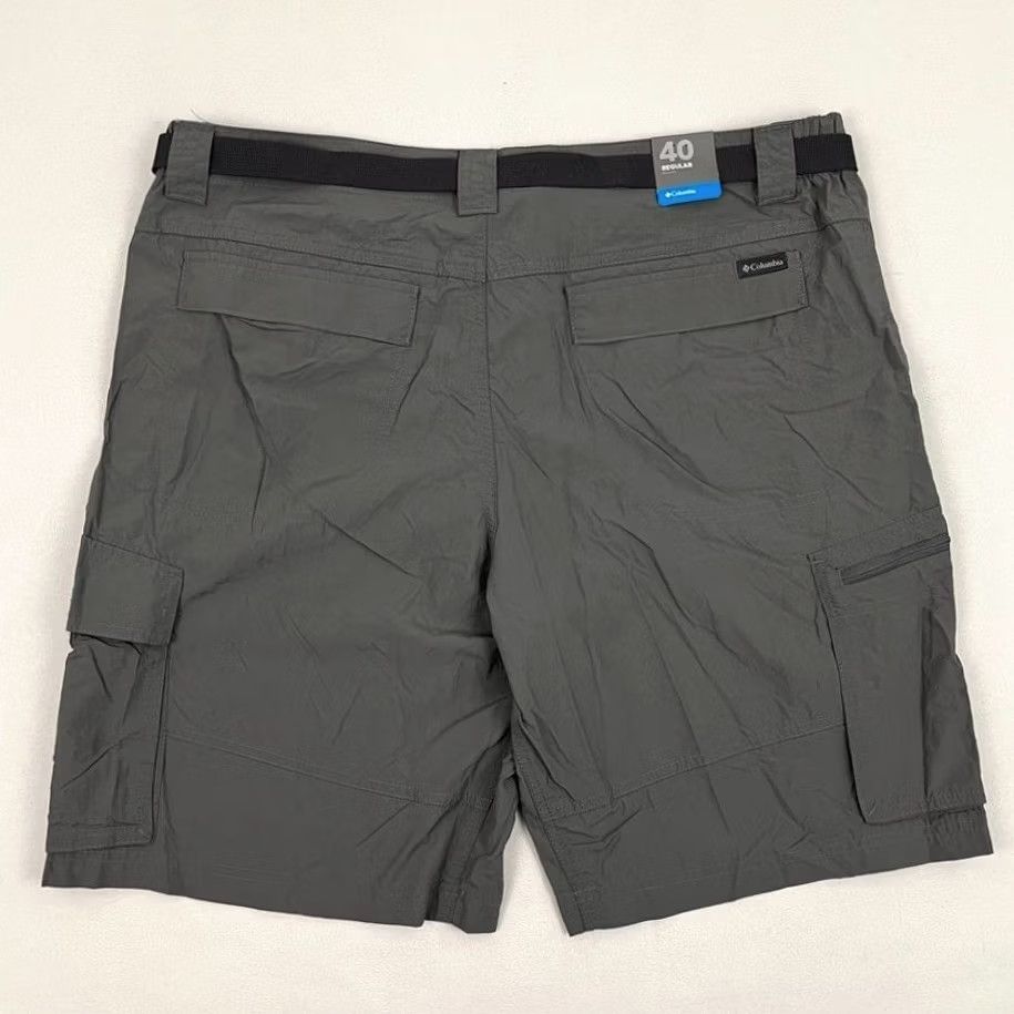 Vintage Columbia Kestrel Trail Shorts Men 40 x 10" Gray Nylon Hiking Trekking Belted NEW Size US 40 / EU 56 - 6 Thumbnail