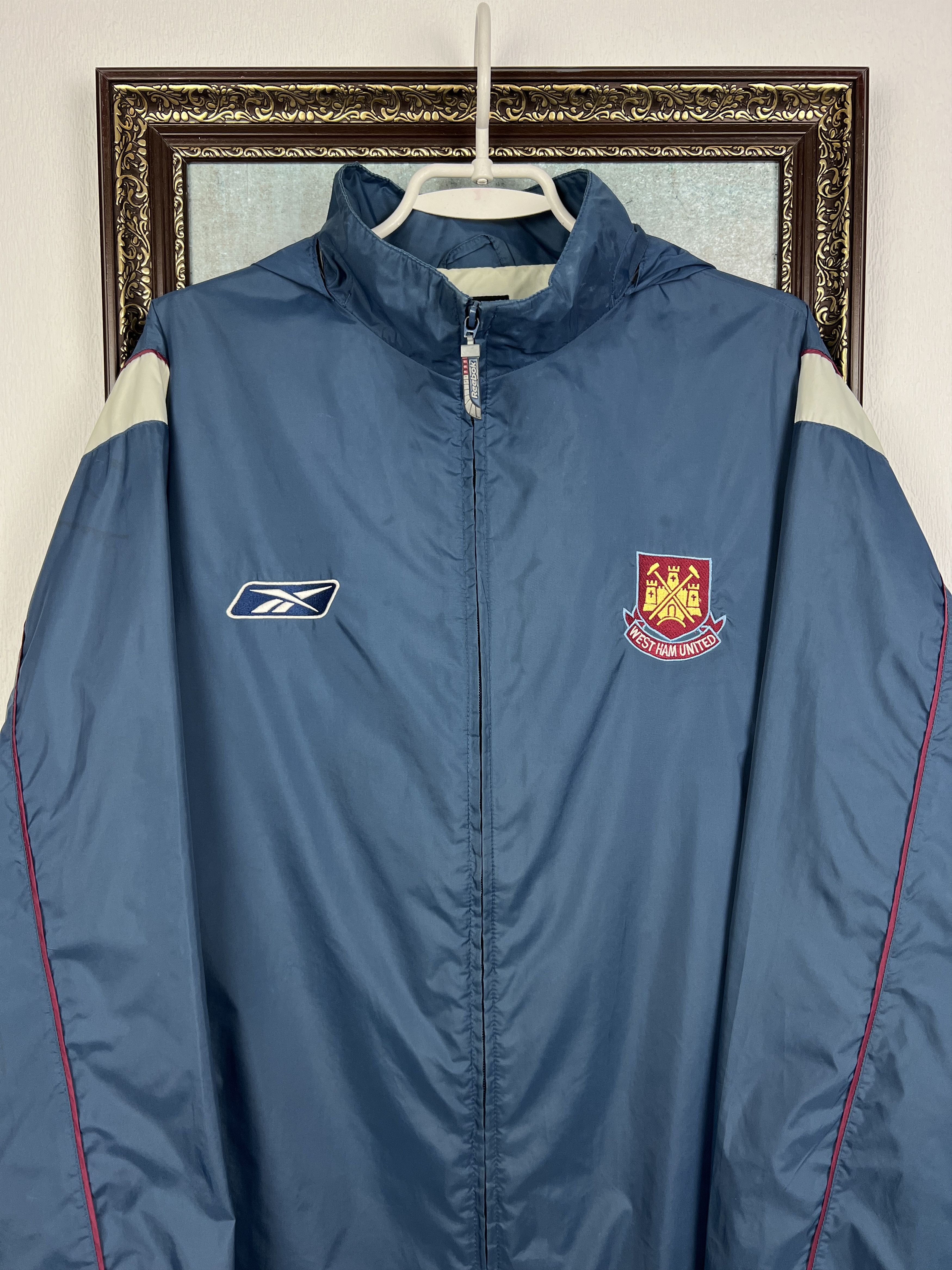 Reebok West Ham United Football Jacket Soccer Track Top Windbreaker Size US XL / EU 56 / 4 - 2 Thumbnail