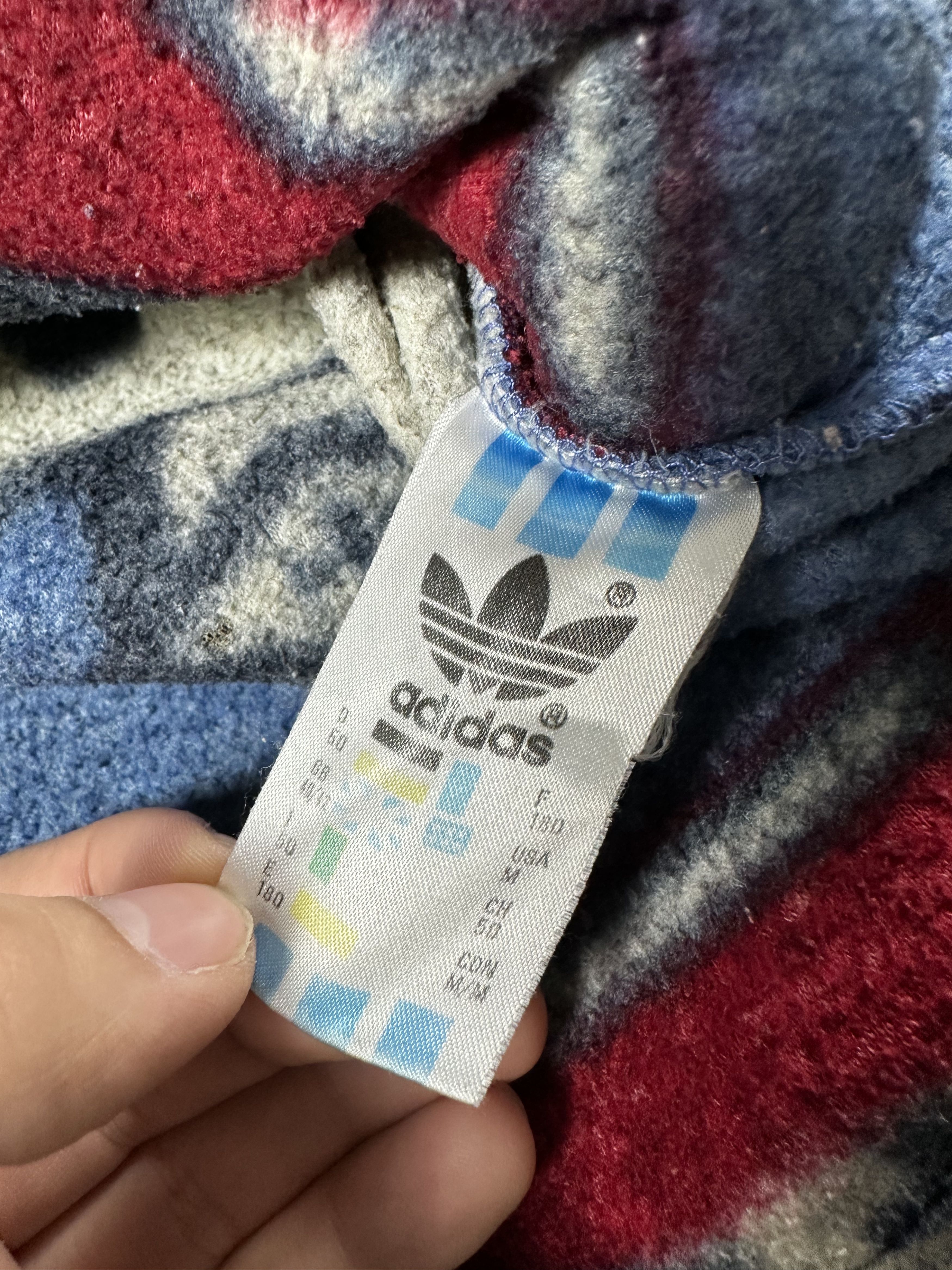Adidas 90s Vintage Adidas Abstract Patterned Quaterzip Fleece Size US M / EU 48-50 / 2 - 8 Thumbnail