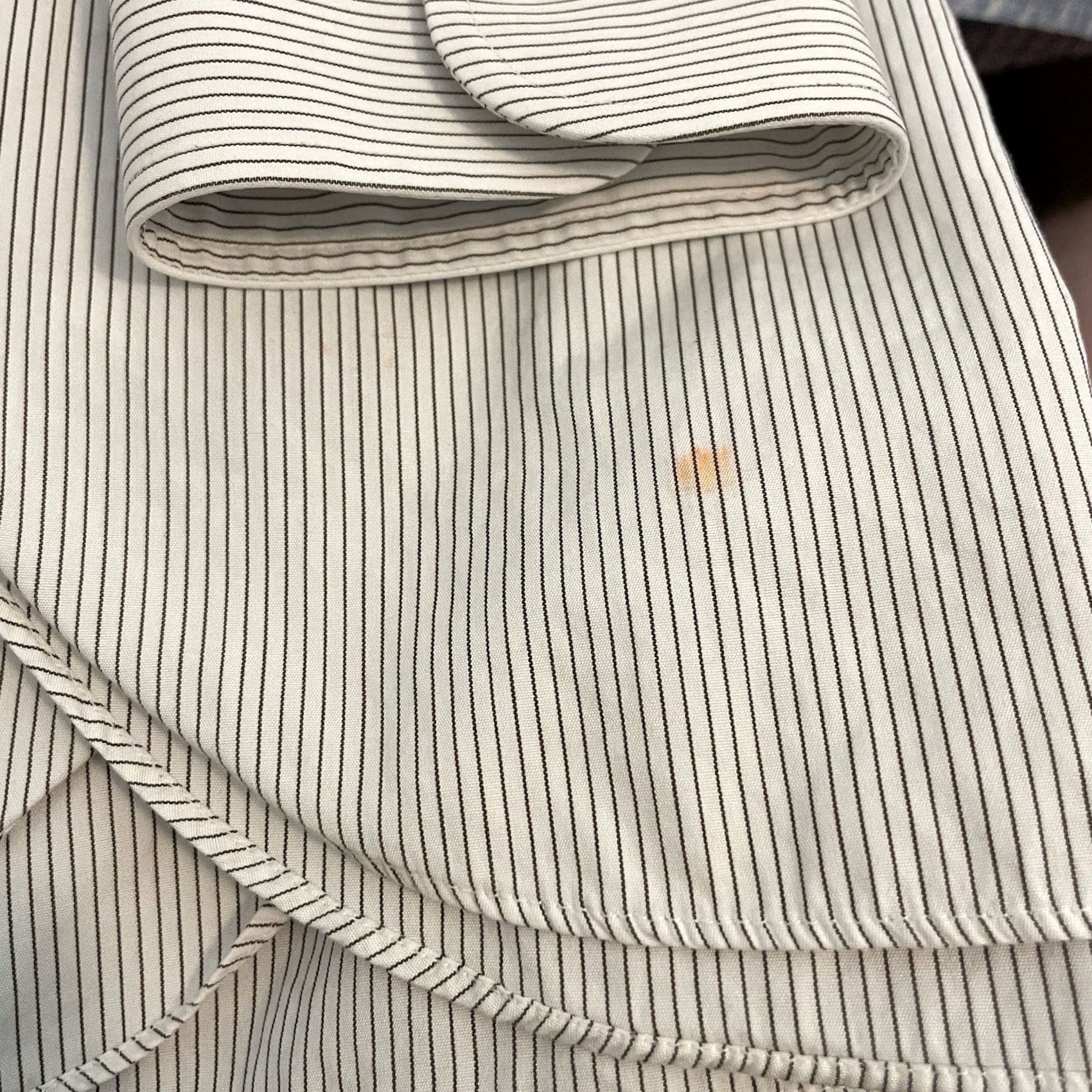 Ermenegildo Zegna Ermenegildo Zegna Dress Shirt Mens 44 17.5 Comfort Fit White Black Pinstripe Shirt Regular Men 90s Classic Designer Pattern Pinstripe Size 48R - 6 Thumbnail