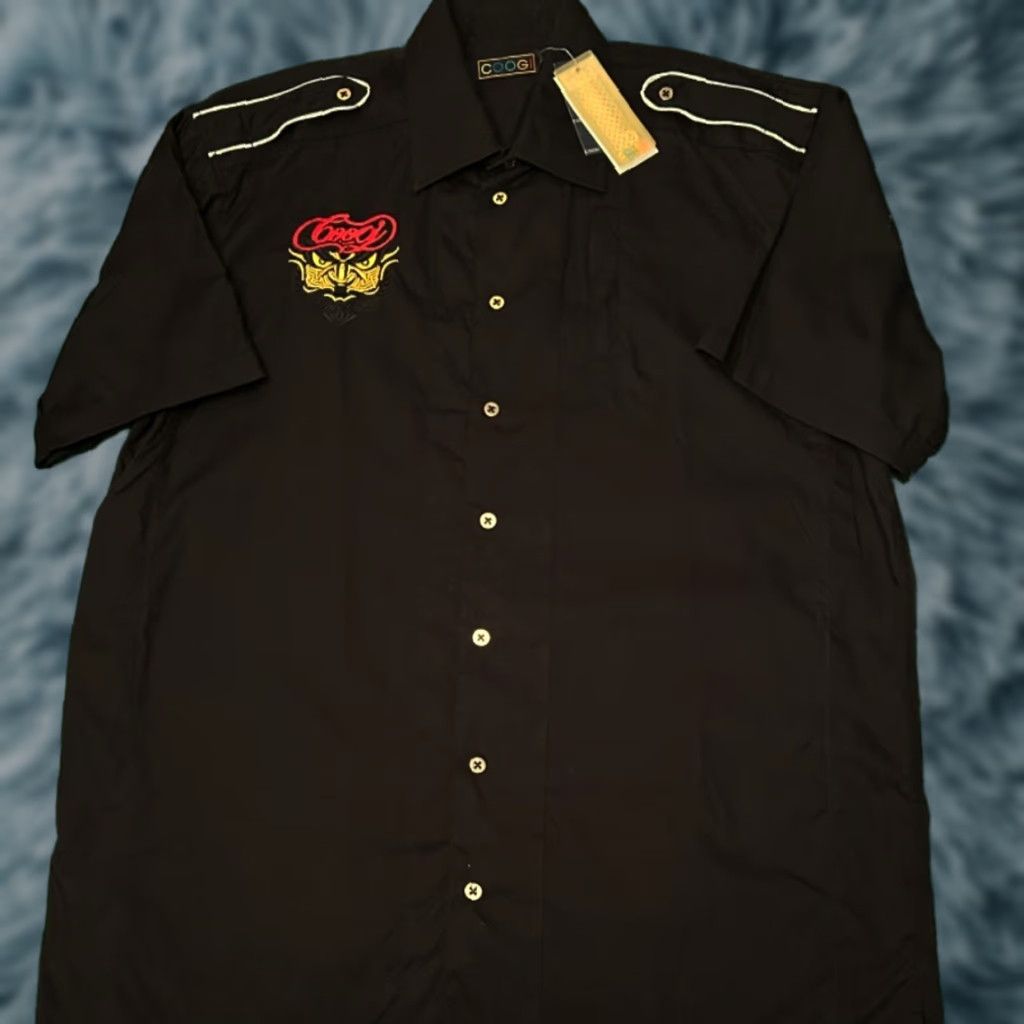 Coogi VINTAGE COOGI Logo Button Up Shirt XL Mens Black Hip Hop Grunge NWT Y2K 90s Punk Skater Size US XL / EU 56 / 4 - 1 Thumbnail