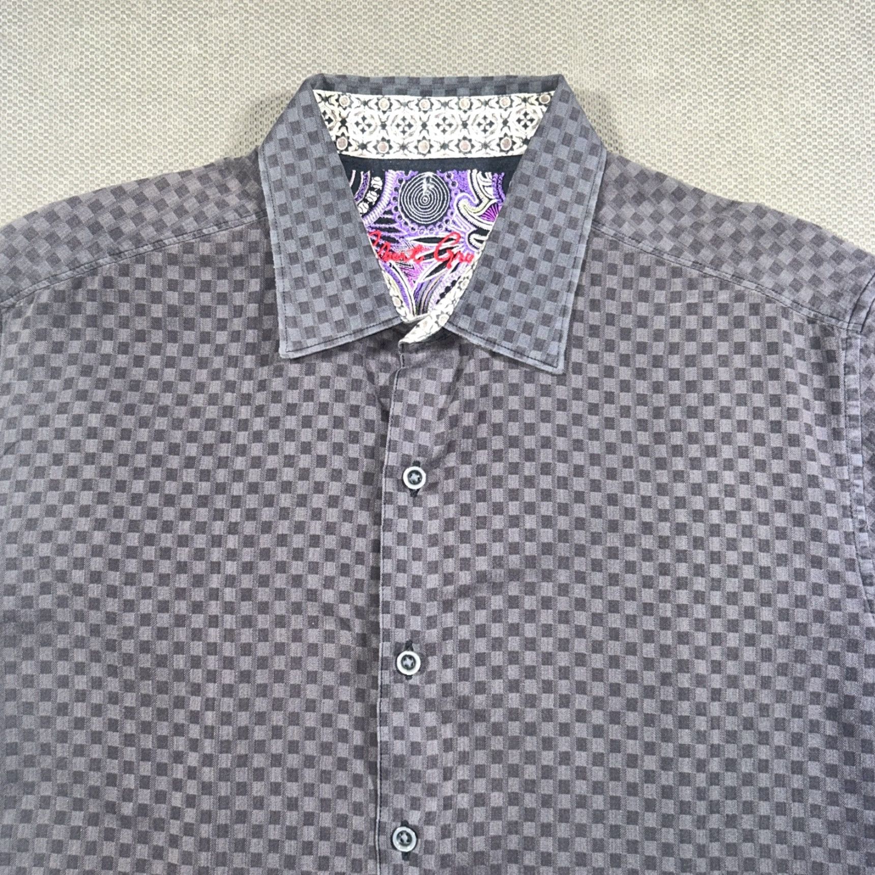 Robert Graham Robert Graham Shirt Mens Black Button-Up Classic Fit Long Sleeve Large Size US L / EU 52-54 / 3 - 6 Thumbnail