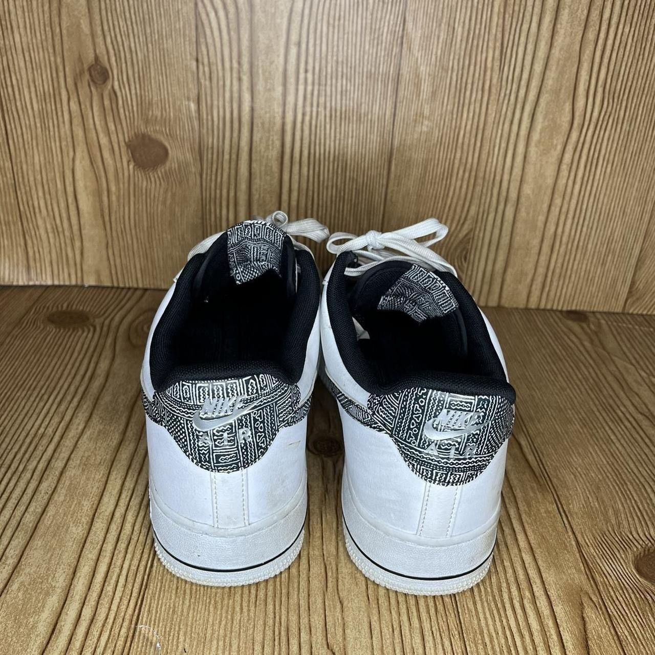 Nike Nike Air Force 1 af1 low Aztec Print white black sneakers Size US 11.5 / EU 44-45 - 3 Thumbnail