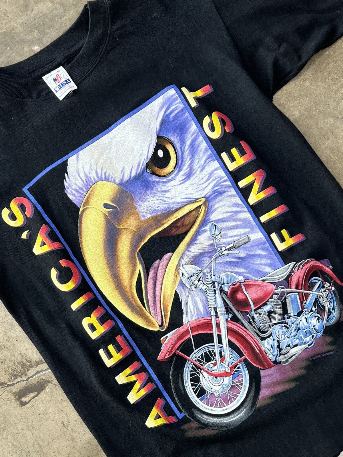 Harley Davidson Vintage America's Finest Eagle Motorcycle Tee Medium Size US M / EU 48-50 / 2 - 1 Thumbnail