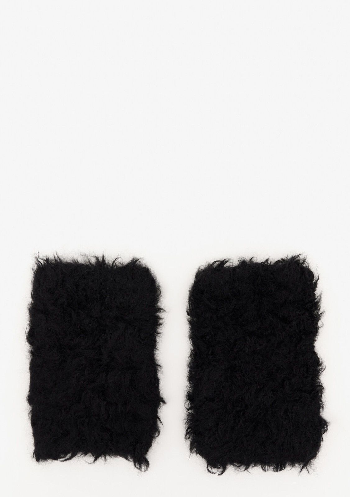 Acne Studios Last Acne Studios Black Alpaca Logo Mittens Size ONE SIZE - 2 Thumbnail