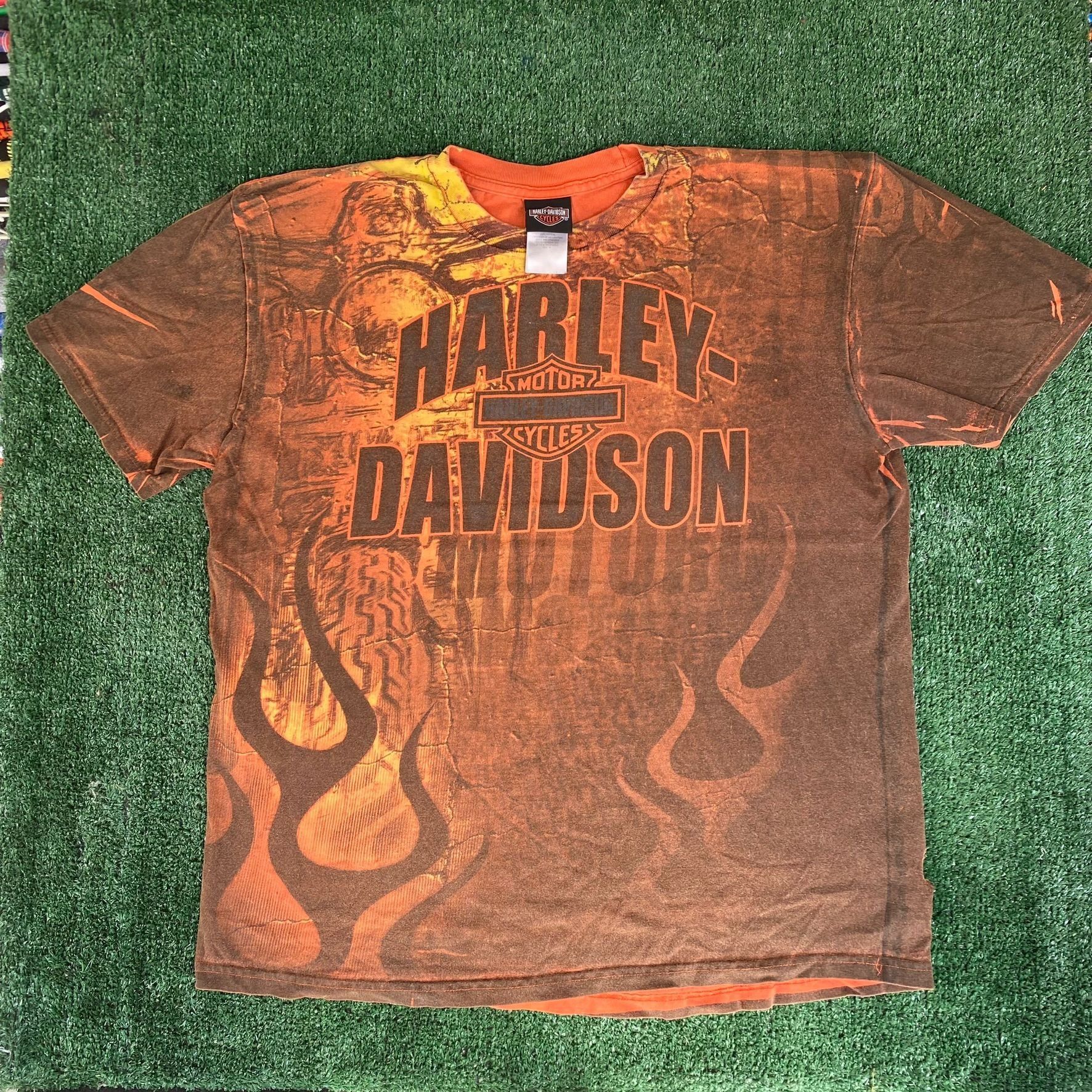 Harley Davidson Vintage Y2K Harley Davidson Shirt Punk Biker Tribal AOP Tee Size US XL / EU 56 / 4 - 1 Thumbnail