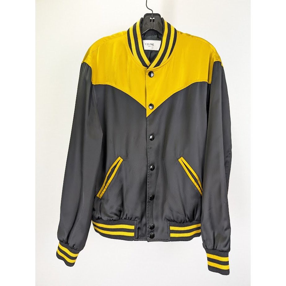 Celine o1rshd1 Bomber Jacket in Black/Yellow Size US S / EU 44-46 / 1 - 2 Thumbnail