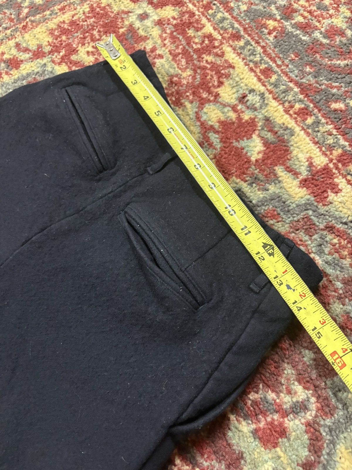 Auralee Auralee Black Light Melton Wide-leg Slacks Size US 28 / EU 44 - 8 Thumbnail