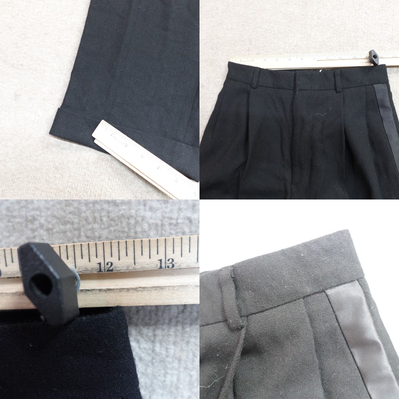 Missoni VINTAGE Ralph Lauren Womens Pants 0 Black Wool Tuxedo Old Stock USA NEW READ Size 25" / US 0 / IT 36 - 8 Thumbnail