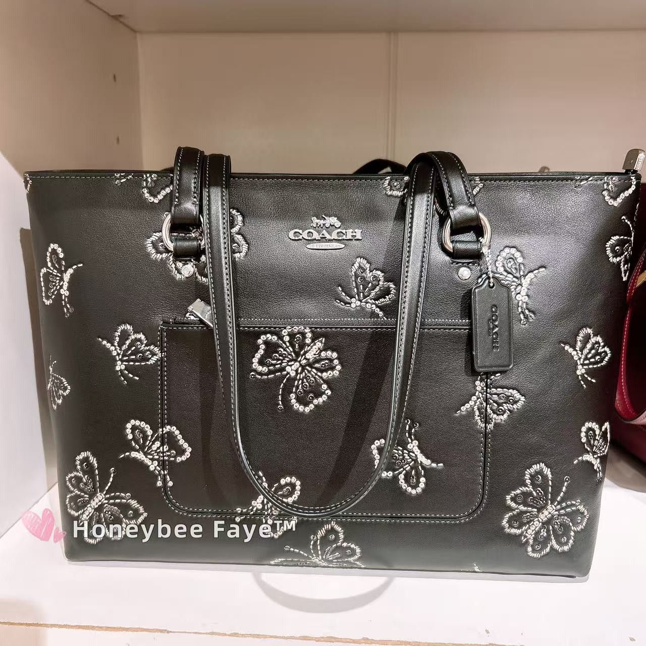 Coach Station Tote Bag With Butterfly Print CCK87 Size ONE SIZE - 1 Thumbnail
