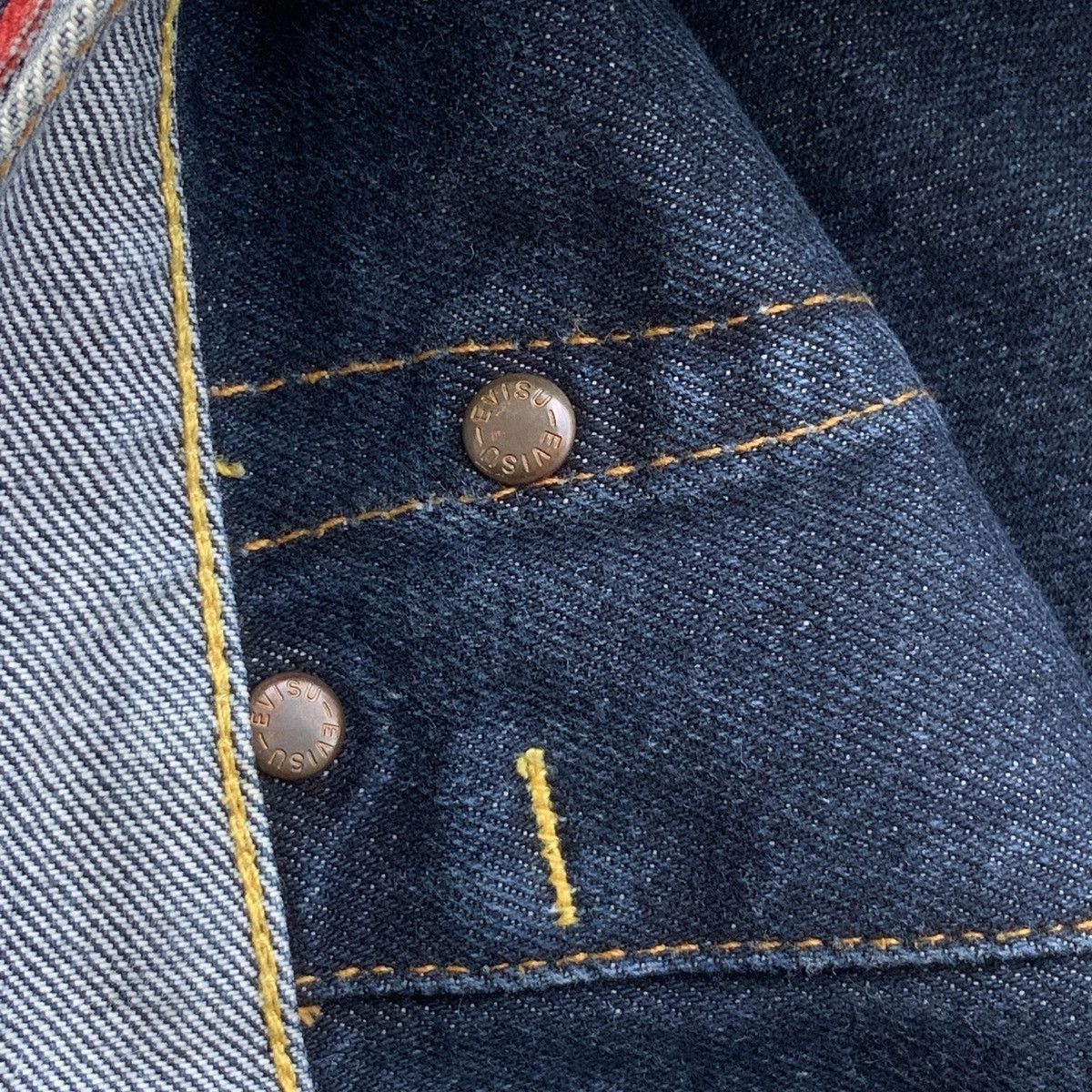 Evisu SALE!! 🤝🏼 EVISU SEAGUL INSIDE OUT SELVEDGE JEANS Size US 31 - 12 Thumbnail