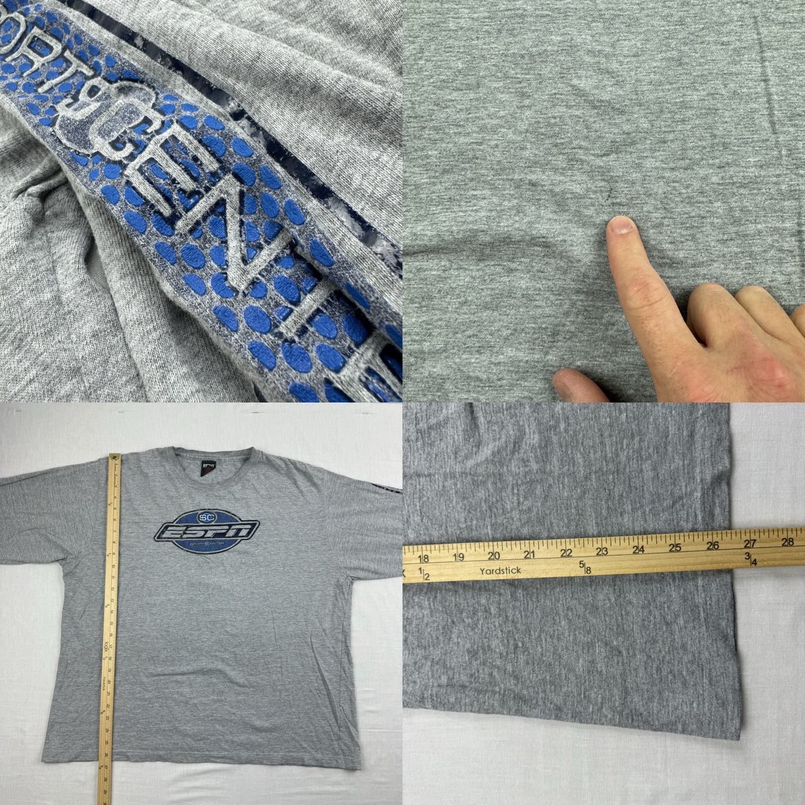 Vintage VINTAGE ESPN T SHIRT Adult XL Gray Sports Long Sleeve Y2K Grunge Sportscenter Mens Size US XL / EU 56 / 4 - 8 Thumbnail