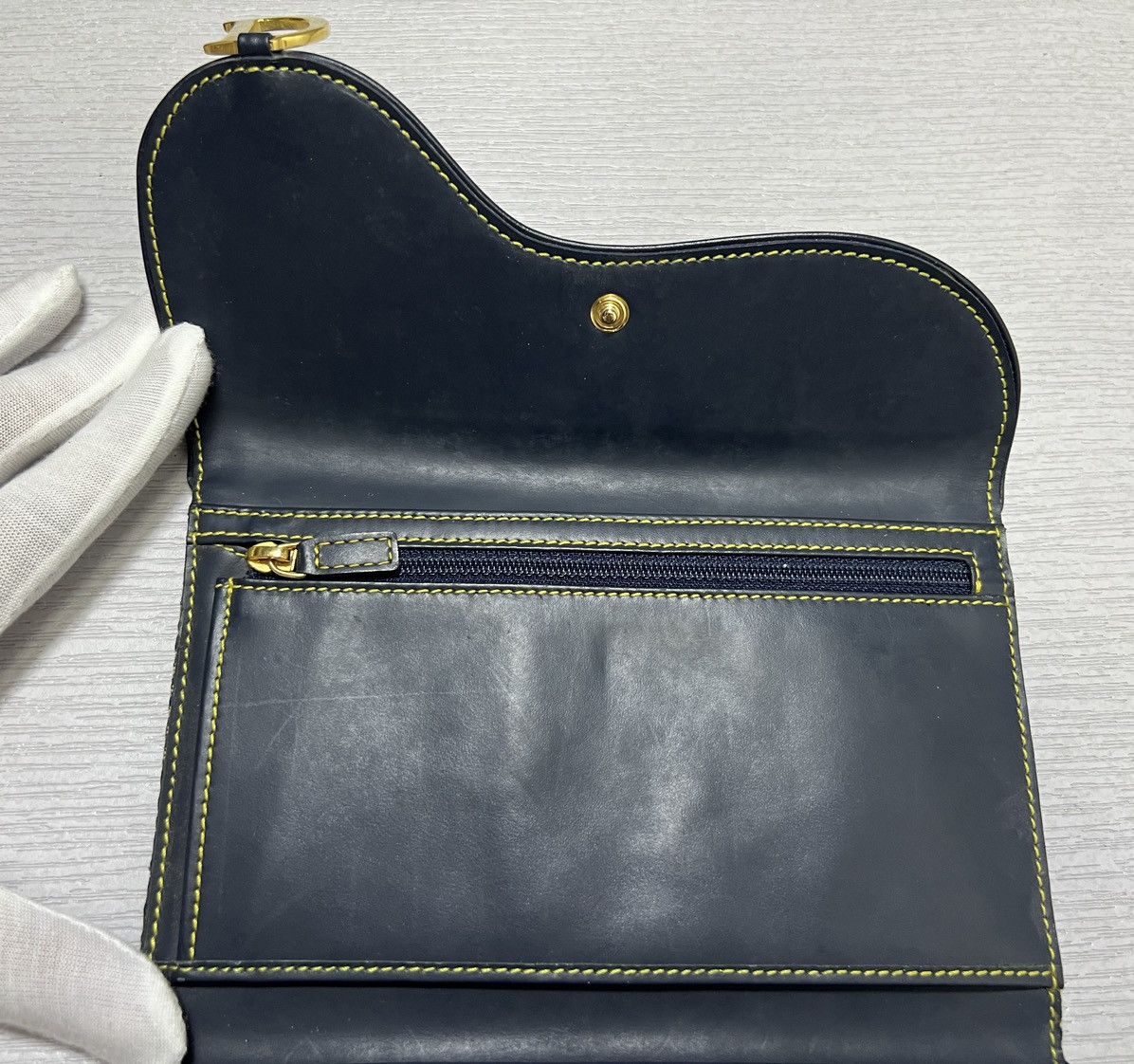 Christian Dior Monsieur Christian Dior - Monogram Trotter Saddle Flap Long Wallet Size ONE SIZE - 12 Thumbnail