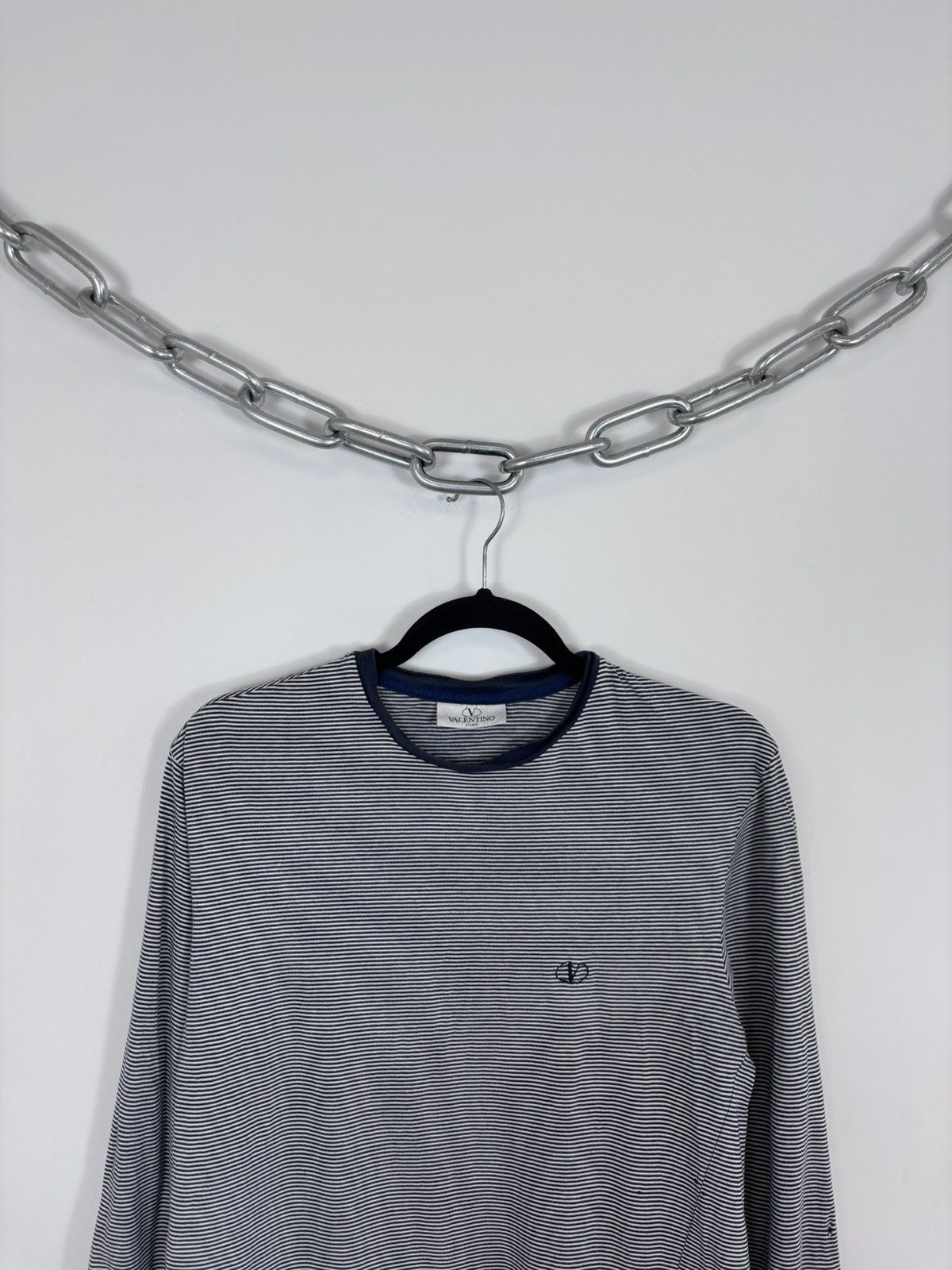 Valentino Vintage Valentino Studio Women’s Striped Long Sleeve T-Shirt Size M / US 6-8 / IT 42-44 - 2 Thumbnail