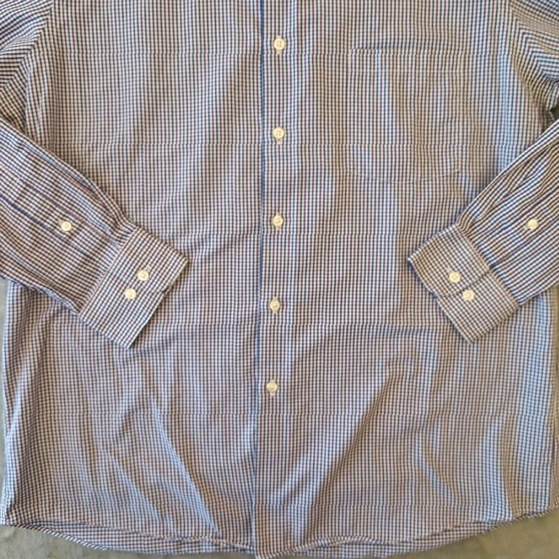 Van Heusen Van Heusen Shirt Mens 16.5 Purple Plaid Long Sleeve Button Up Size US XL / EU 56 / 4 - 4 Thumbnail