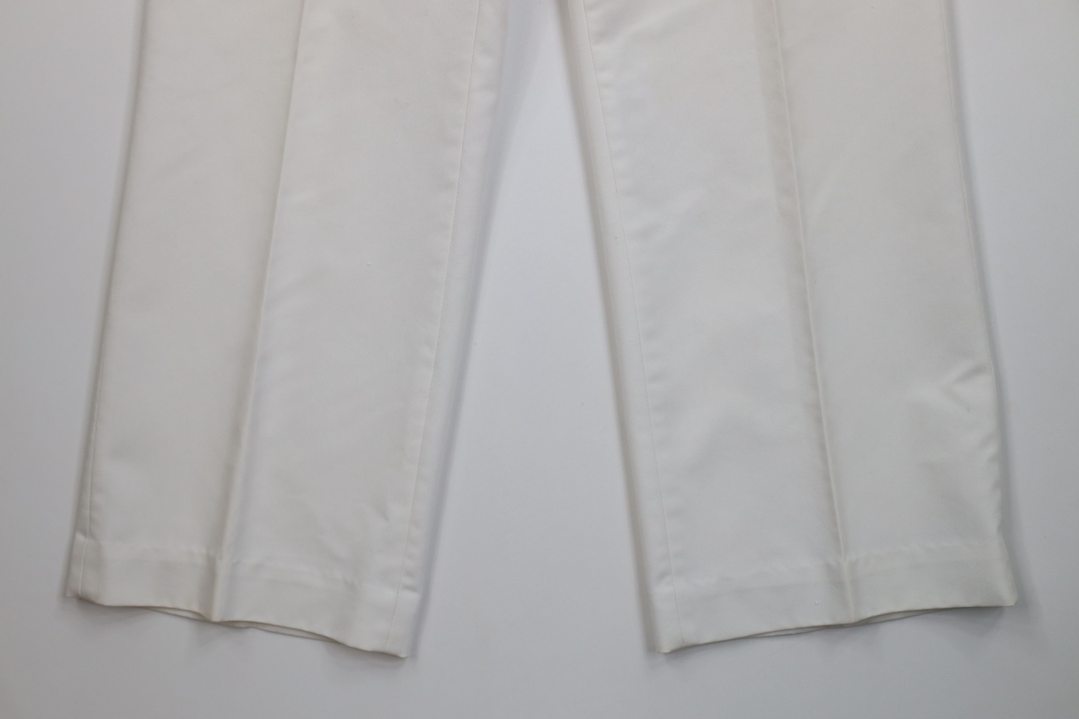 Vintage Vintage 70s Streetwear Flared Wide Leg Chino Pants White USA Size US 34 / EU 50 - 4 Thumbnail