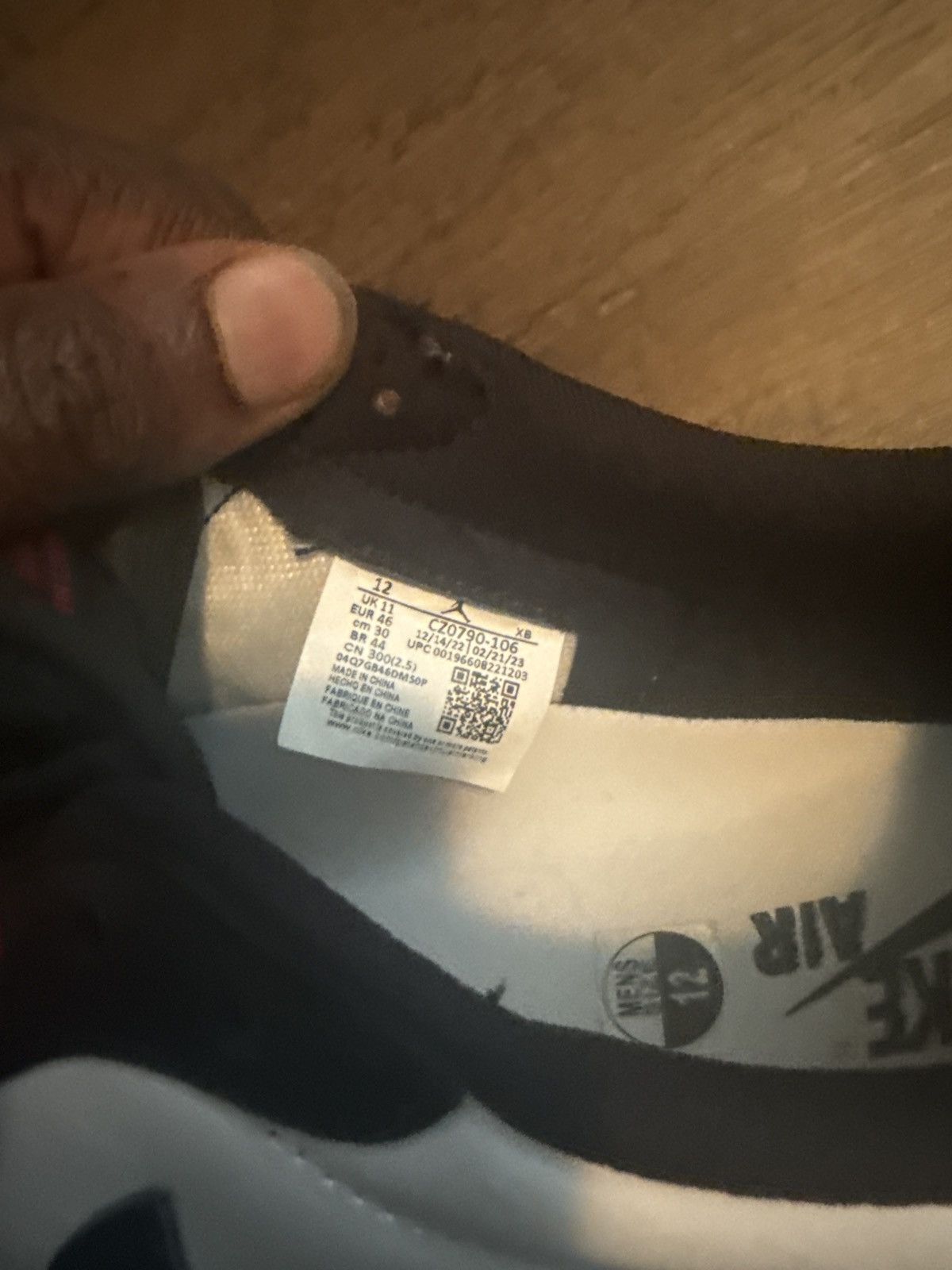 Jordan Brand Air Jordan 1 Low OG “Black Toe” (2023) Size US 12 / EU 45 - 7 Thumbnail