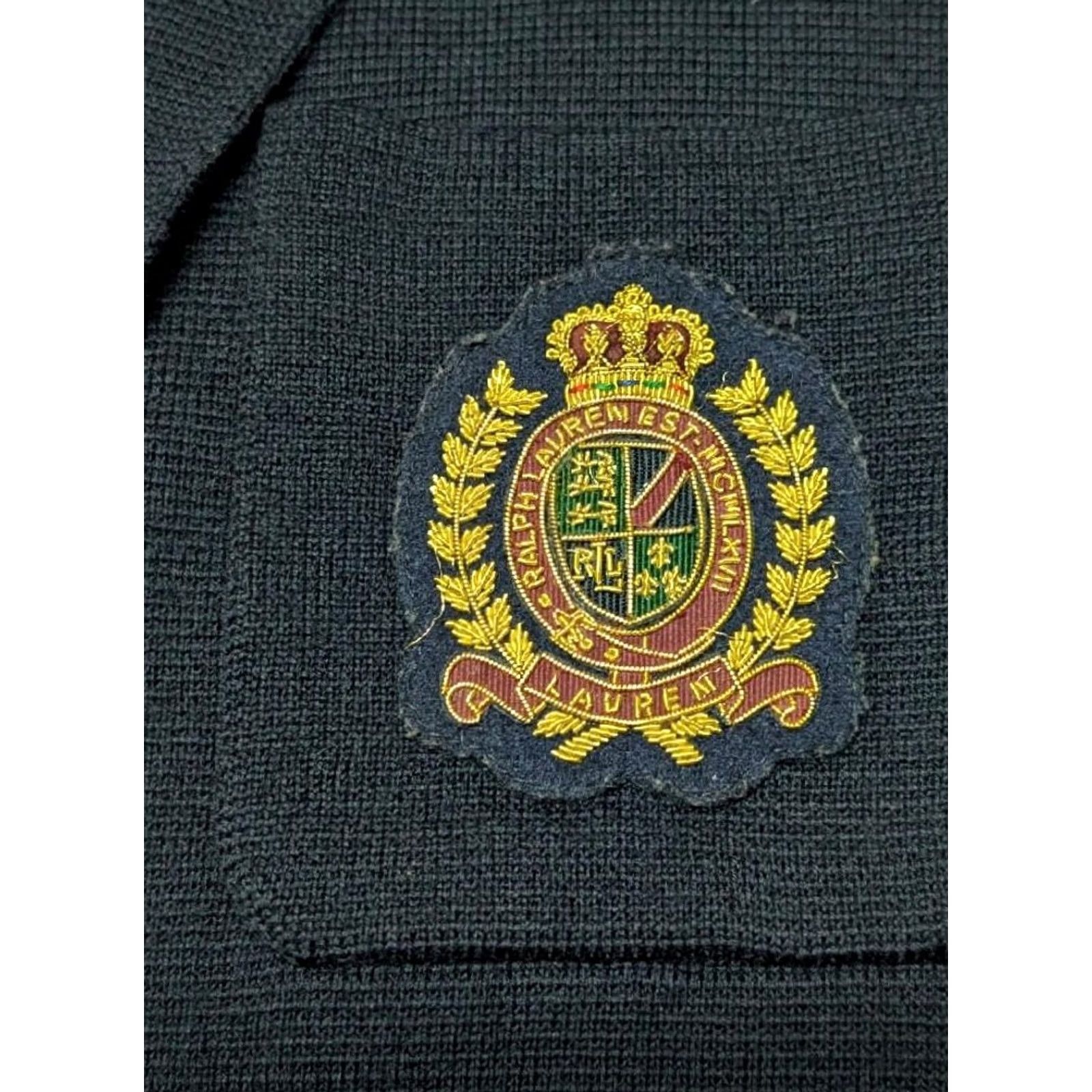 Ralph Lauren VINTAGE RALPH LAUREN navy blue CREST sweater blazer XL WOOL double breasted Womens Size M / US 6-8 / IT 42-44 - 4 Thumbnail