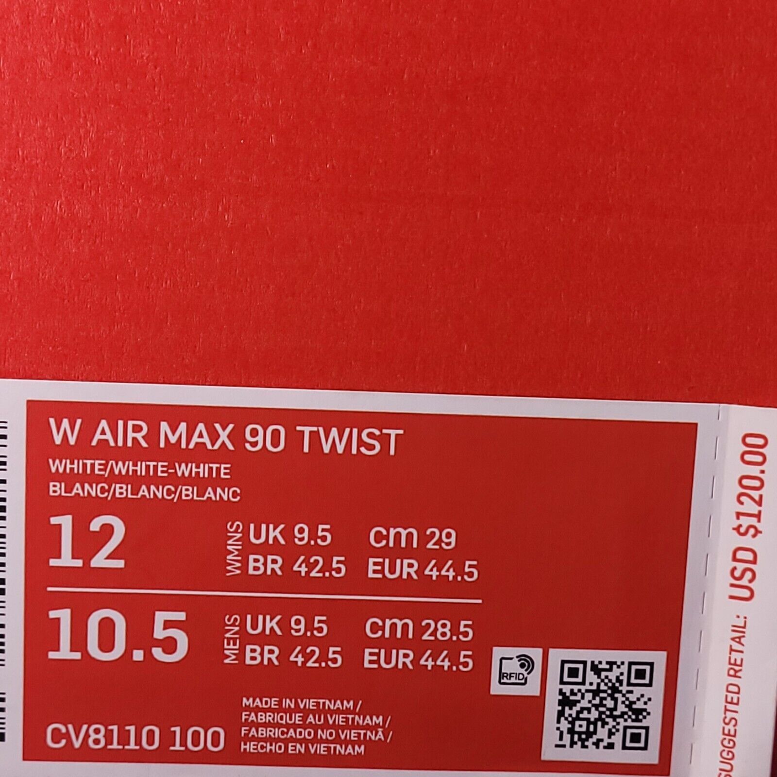 Nike Nike Air Max 90 Twist Shoe Womens Size 12 CV8110-100 White Size US 12 / IT 42 - 9 Thumbnail