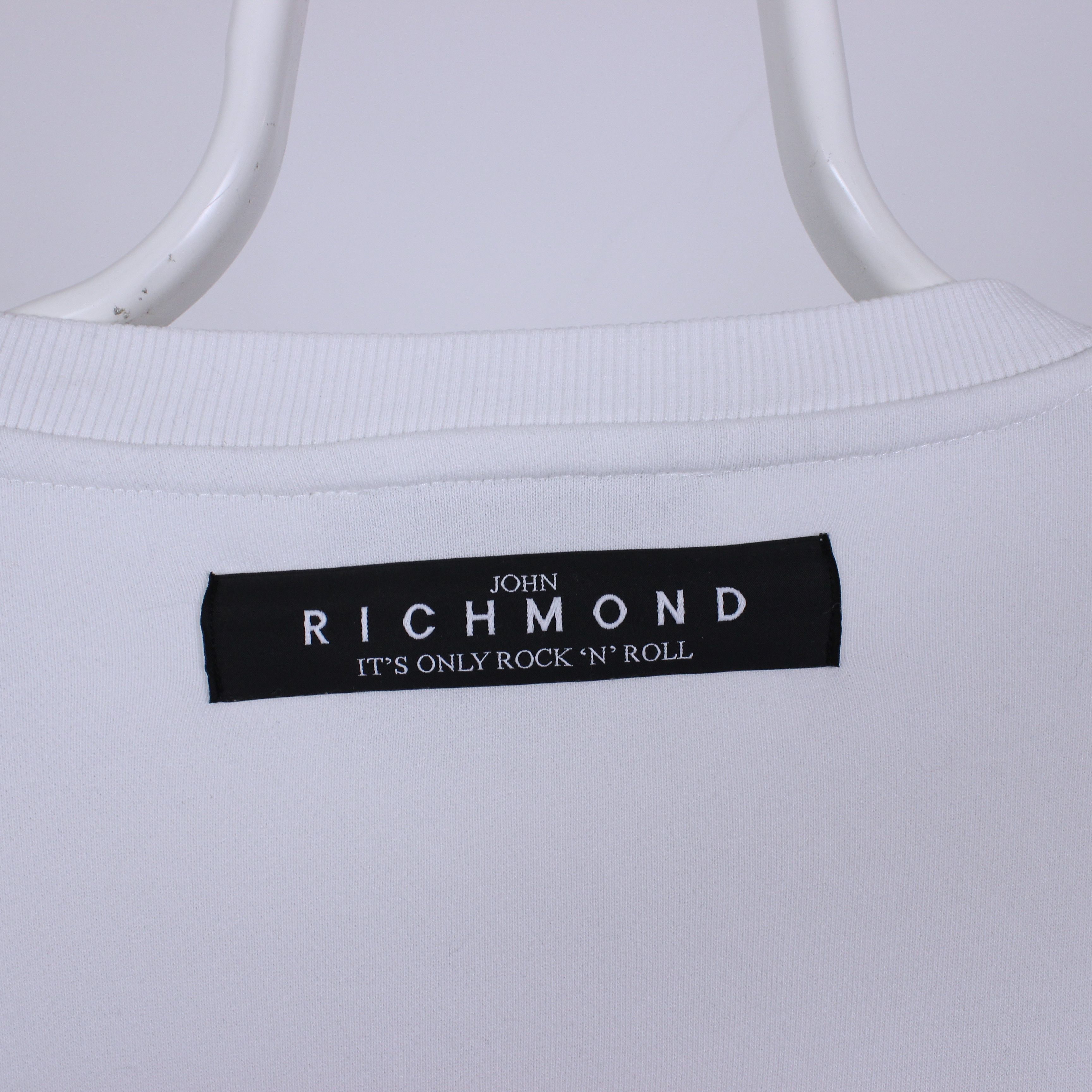 John Richmond John Richmond sweatshirt men cotton big logo L XL white Size US XL / EU 56 / 4 - 7 Thumbnail