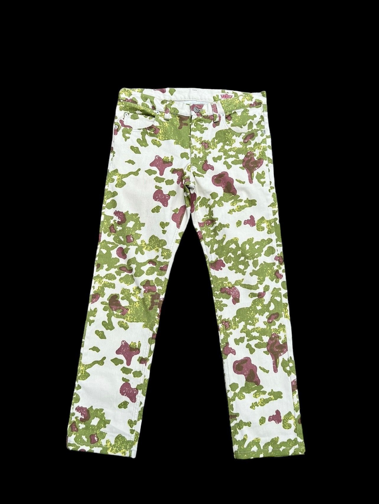 HOLLYWOOD RANCH MARKET Vintage HR Market Japan Psychedelic Camouflage Cropped Jeans Size US 30 / EU 46 - 1 Thumbnail