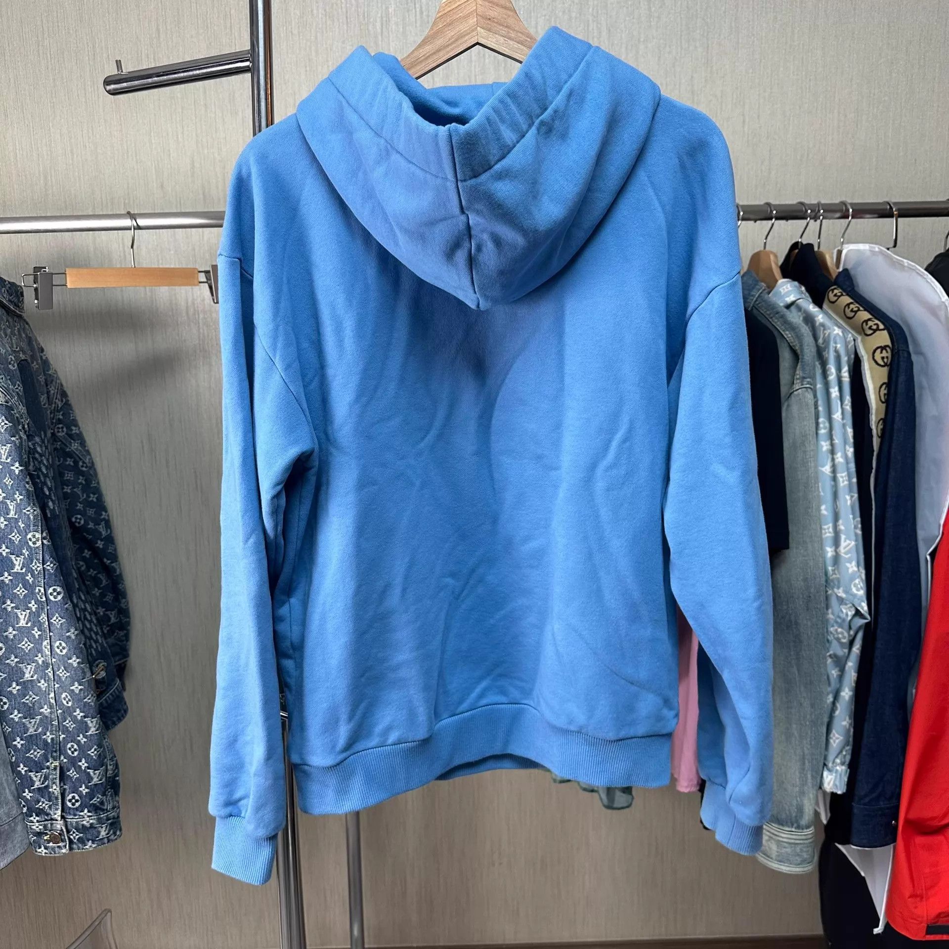 Celine CELINE Logo Print Hoodie Men's Gray Blue M Size US M / EU 48-50 / 2 - 5 Thumbnail