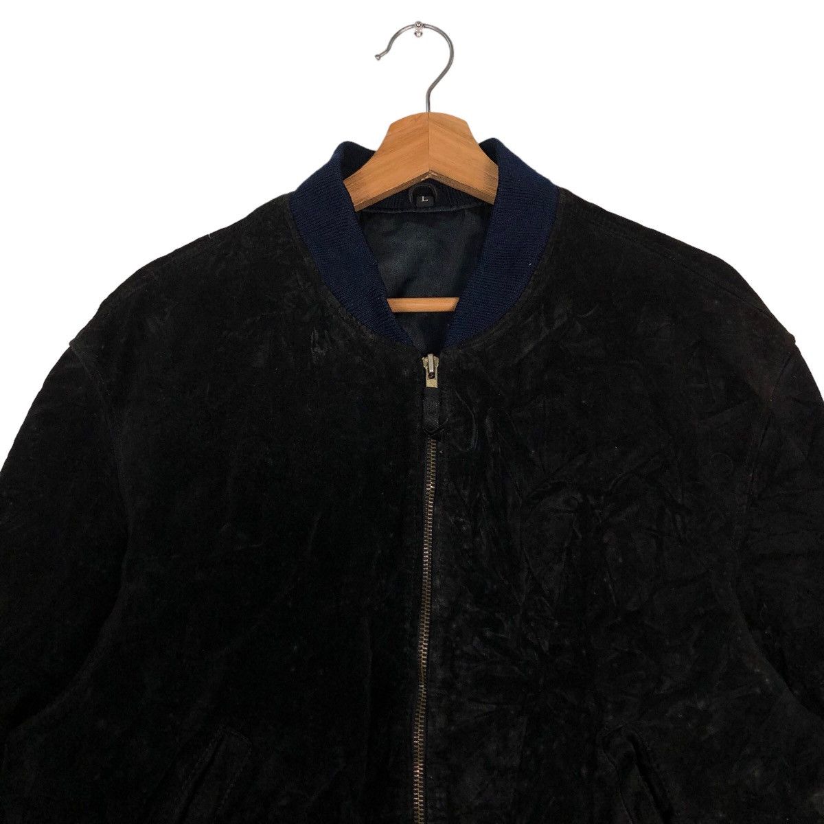 Japanese Brand 🔥90’s Vintage Biker Bomber Leather Jacket Suede Japan Size US L / EU 52-54 / 3 - 3 Thumbnail
