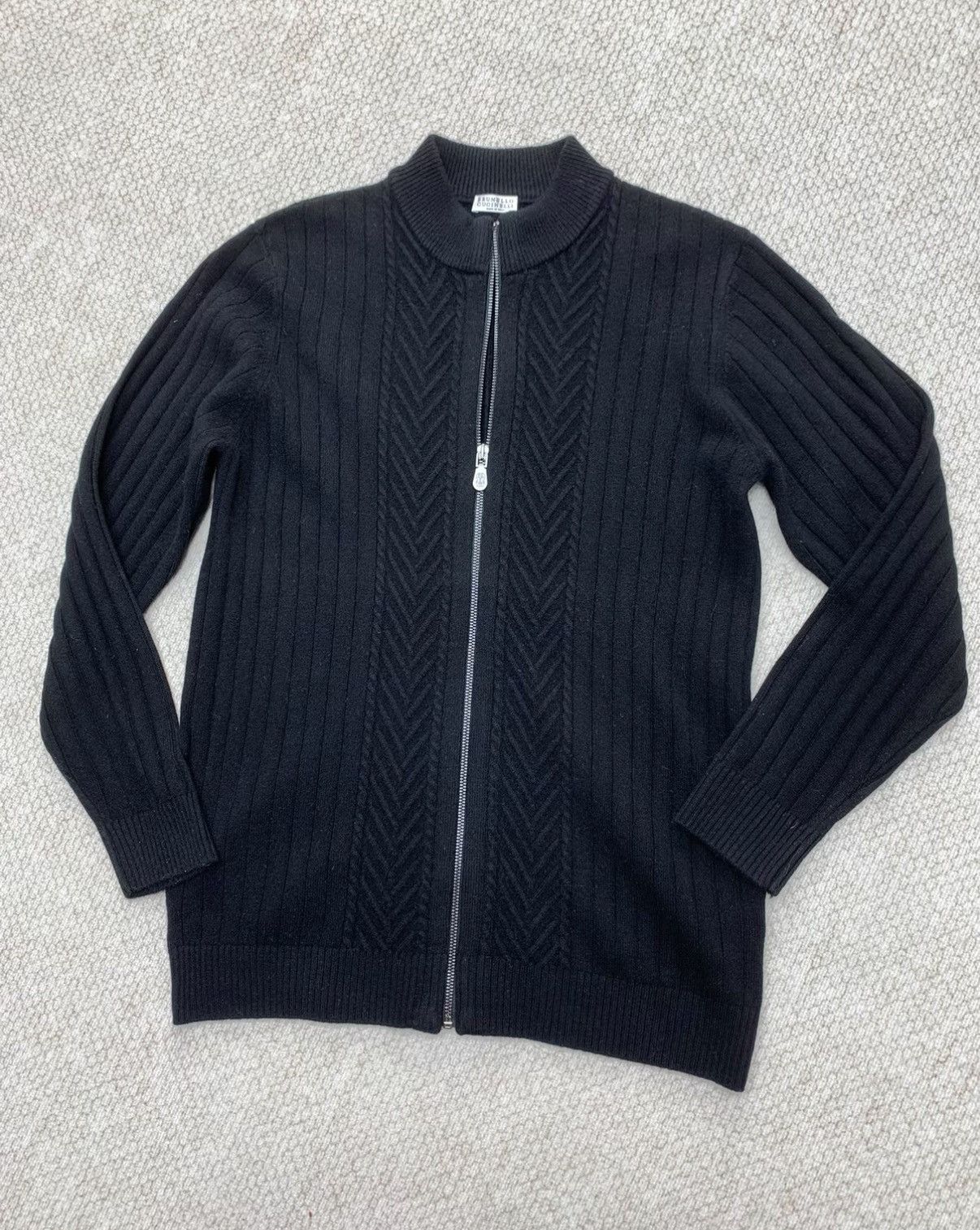 Brunello Cucinelli BRUNELLO CUCINELLI Full-Zip Wool Sweater Size US M / EU 48-50 / 2 - 2 Thumbnail