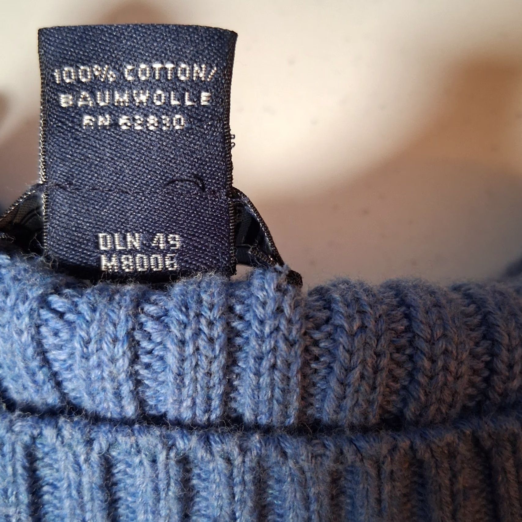 Lands' End VINTAGE Lands' End Sweater Men XL Blue Ribbed Knit Crewneck Cotton USA Made Classic Pullover Office Wear Buttons? (No, avoid extra words) Size US XL / EU 56 / 4 - 7 Thumbnail
