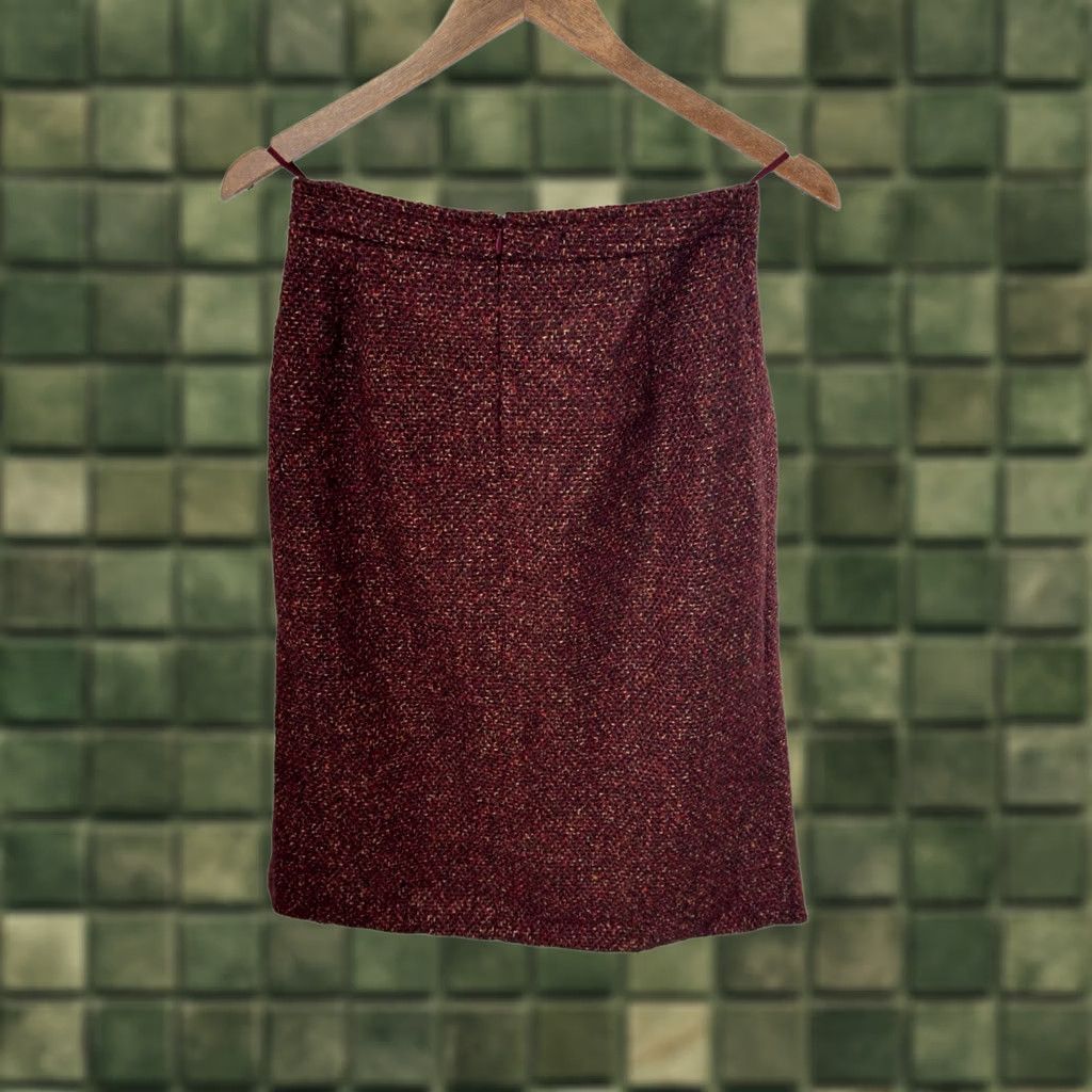 Max Mara Max Mara Wool Knitted Red Skirt S Women Midi Skirt, Cargo Style, 90s Luxary City Preppy Italy Woman Clothes, Wool Size 28" / US 6 / IT 42 - 1 Thumbnail