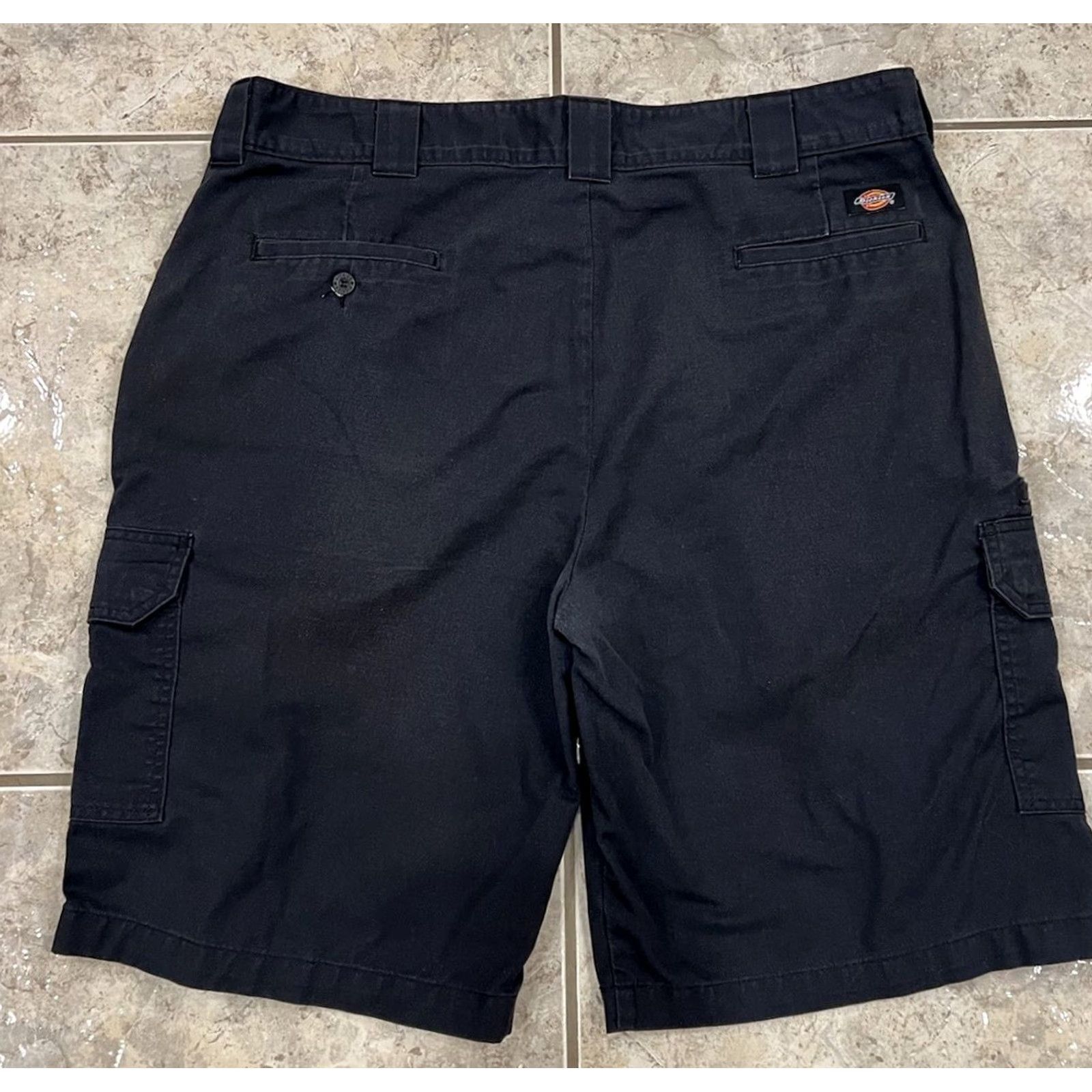 Dickies Dickies Mens 40 Regular Fit Cargo Short Twill Canvas Black 11" Inseam VNTG No Size US 40 / EU 56 - 3 Thumbnail
