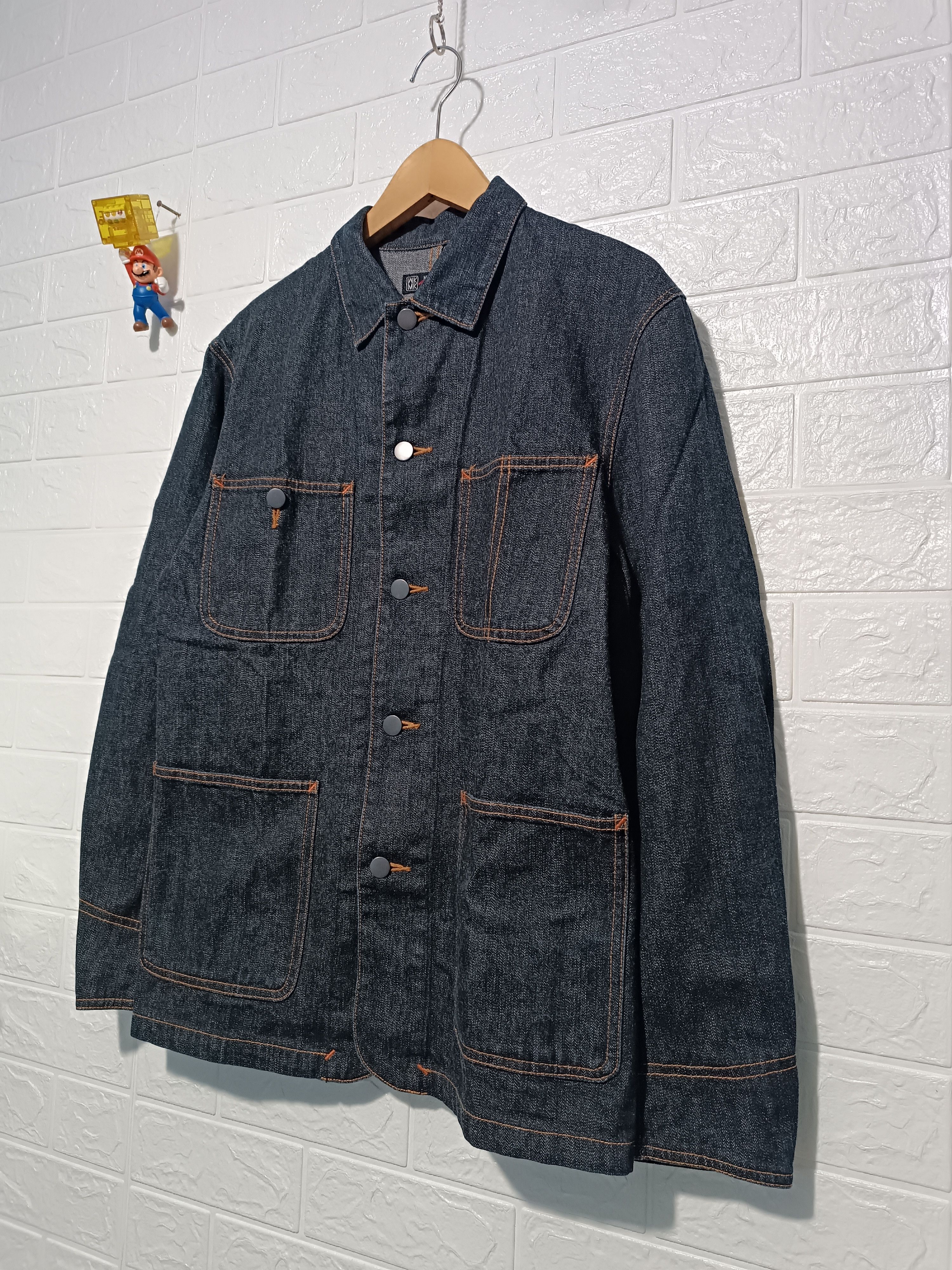 Japanese Brand Japanese Dry Indigo Denim Chore Jacket Size US M / EU 48-50 / 2 - 2 Thumbnail
