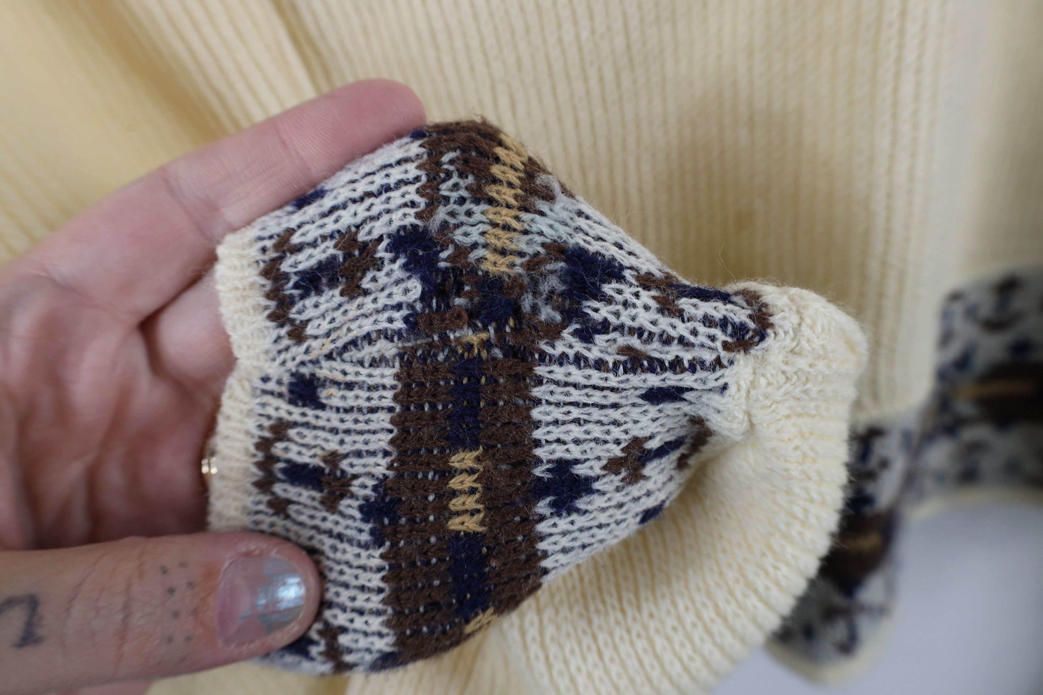 Vintage Vintage 70s Mid Century Modern MCM Ribbed Knit Sweater USA Size M / US 6-8 / IT 42-44 - 11 Thumbnail