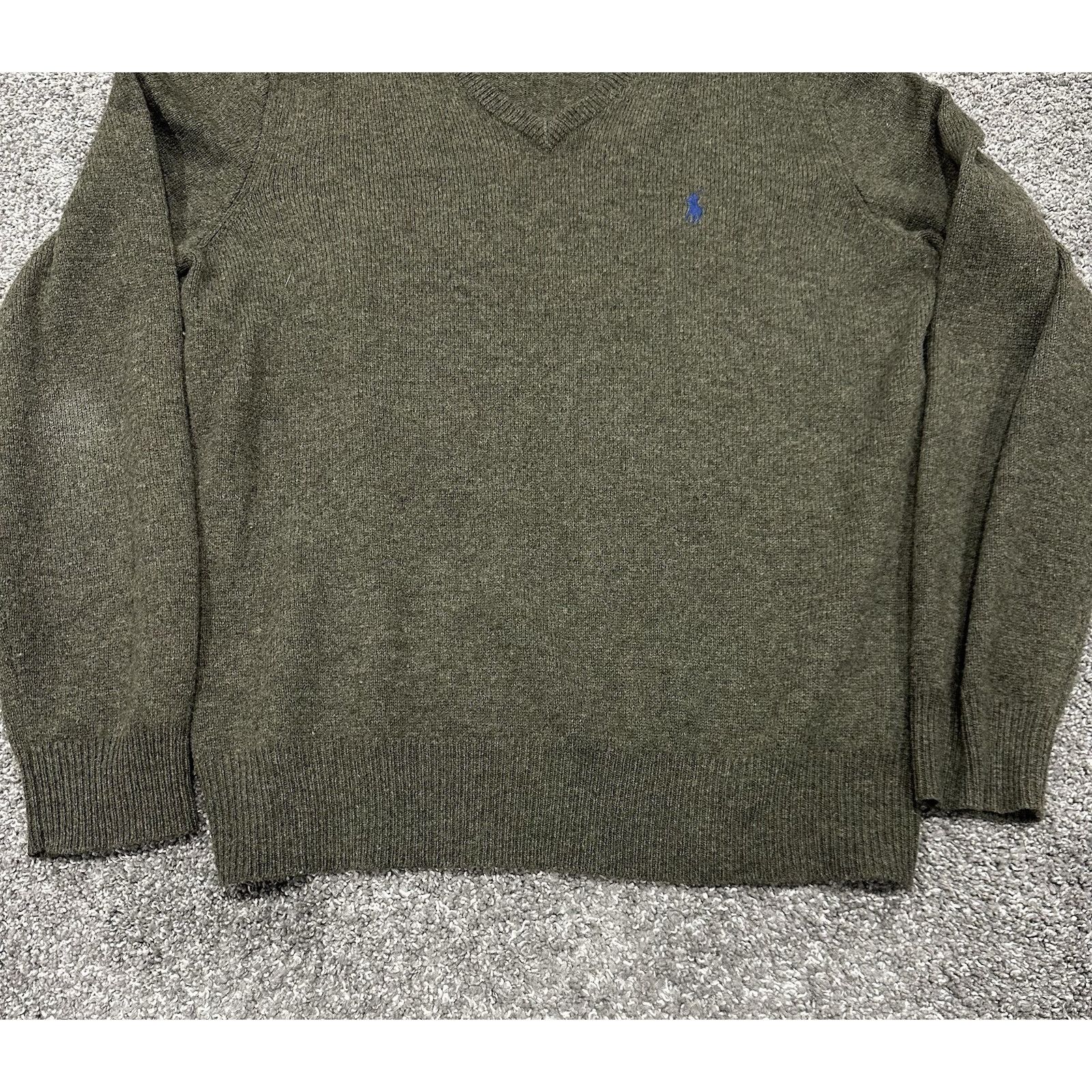 Polo Ralph Lauren Polo Ralph Lauren Sweater Mens M Green V-Neck Lambs Wool Size US M / EU 48-50 / 2 - 5 Thumbnail