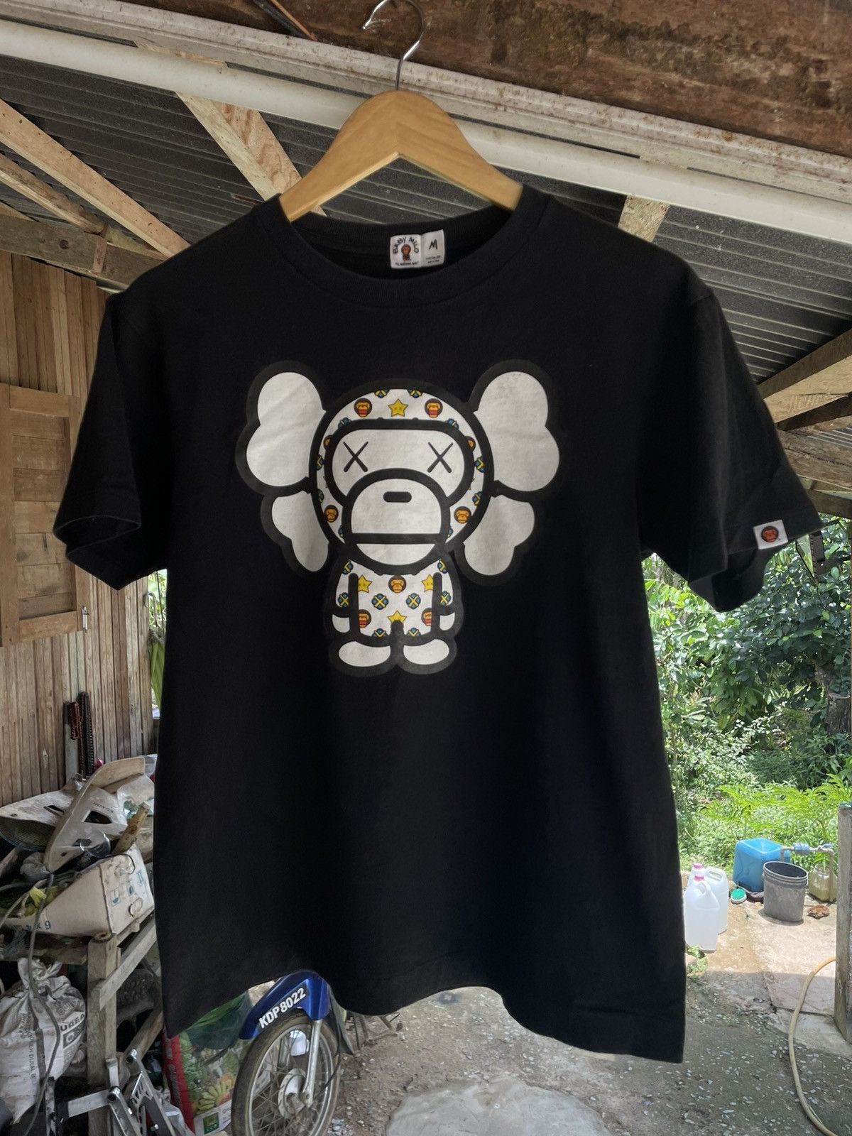 Bape A BATHING APE Baby Milo Short Sleeve T-Shirt Black 3XL | Grailed