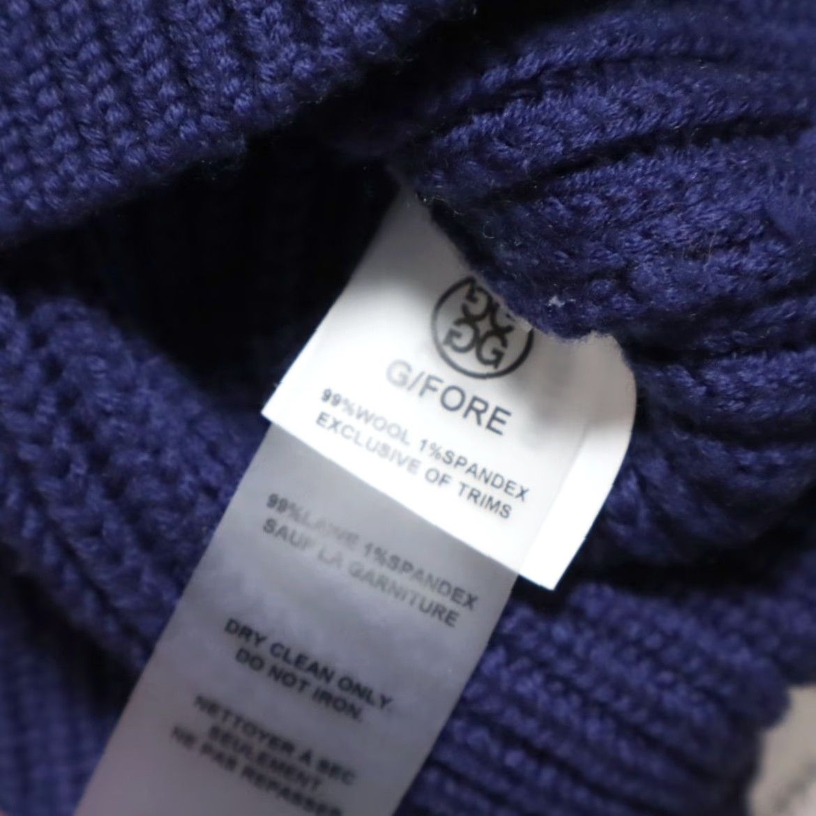 G/FORE G/Fore Big Swirl Wool Stretch Colorblock Sweater Space Women's M Shirt Size M / US 6-8 / IT 42-44 - 7 Thumbnail