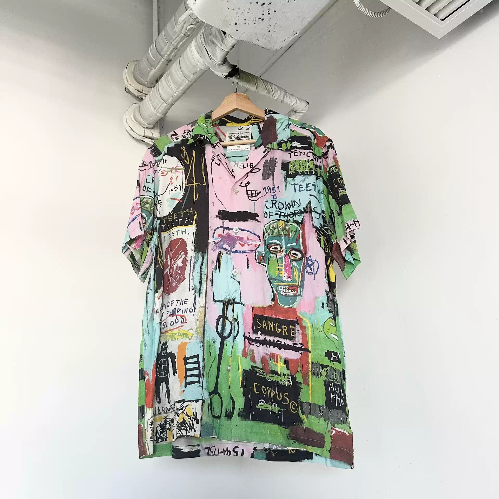 Wacko Maria X JEAN-MICHEL BASQUIAT Co-branded Graffiti Hawaiian