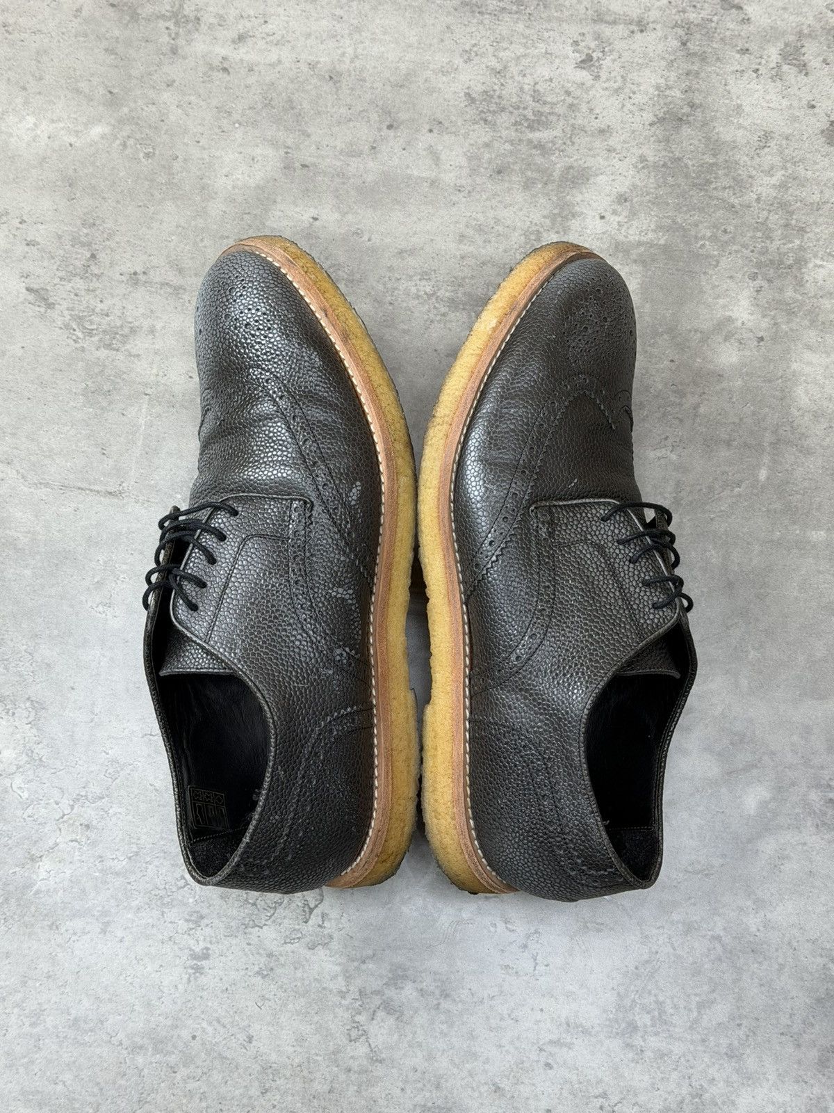 Other Rolando Sturlini Pebbled Leather Crepe Sole Derby Shoes 42 Size US 8 / EU 41 - 7 Thumbnail