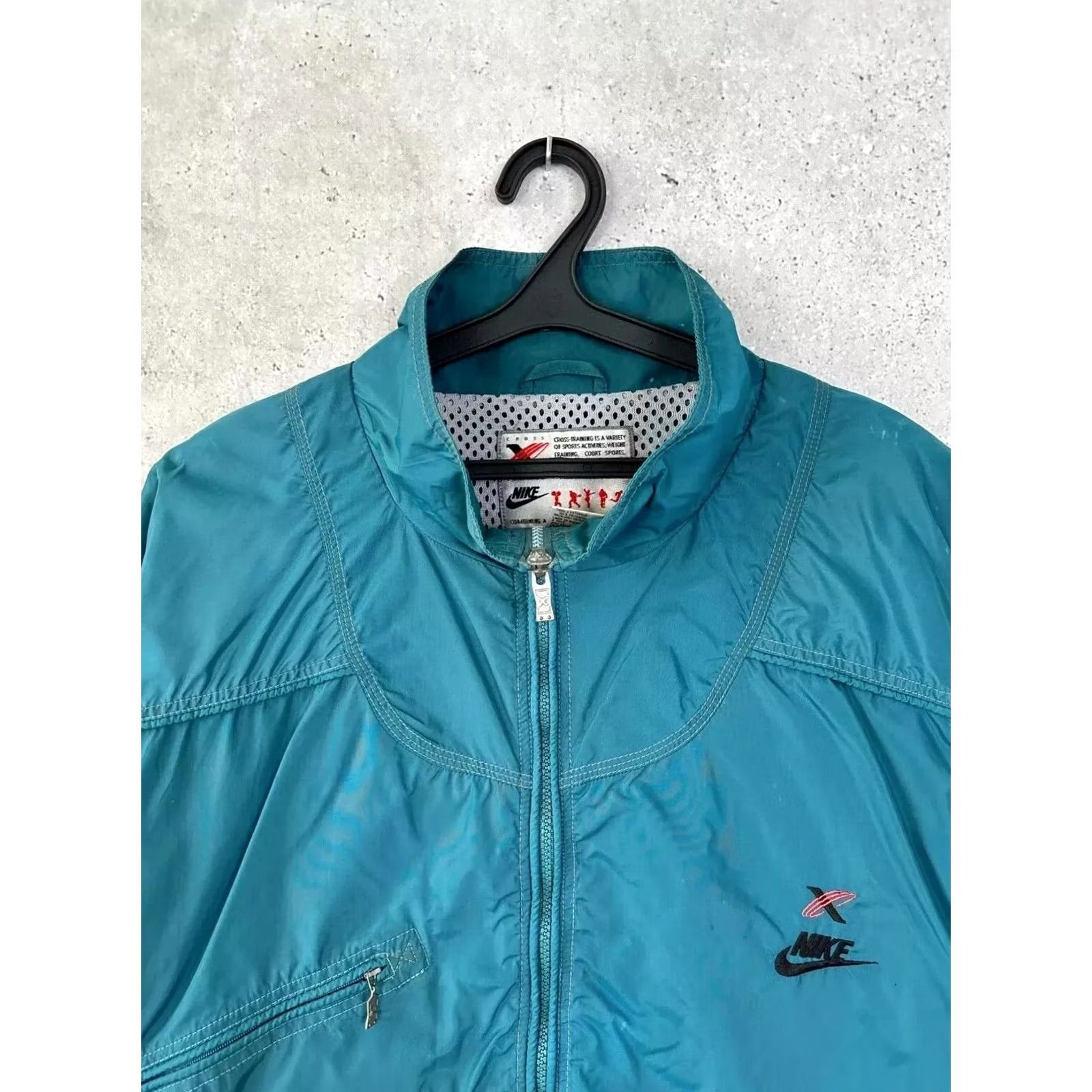 Nike VINTAGE Nike Cross Training Nylon Track Full Zip Jacket Men XL Green Size US XL / EU 56 / 4 - 3 Thumbnail