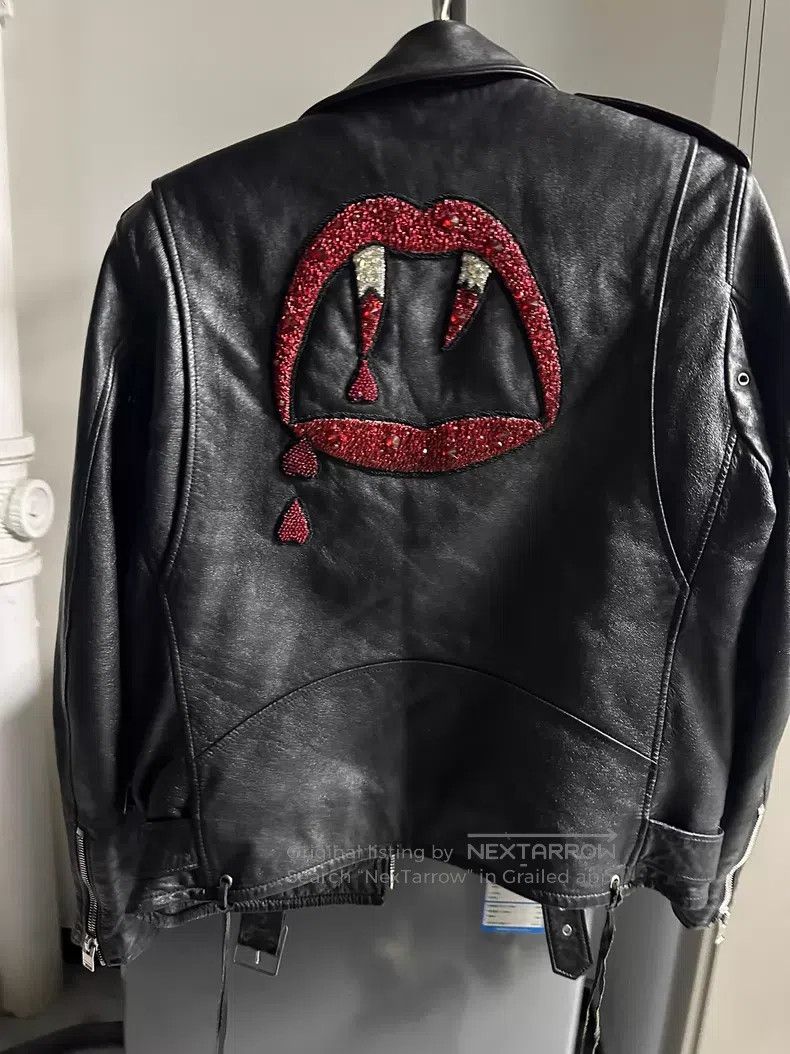 Saint Laurent Paris saint laurent “blood luster” leather jacket