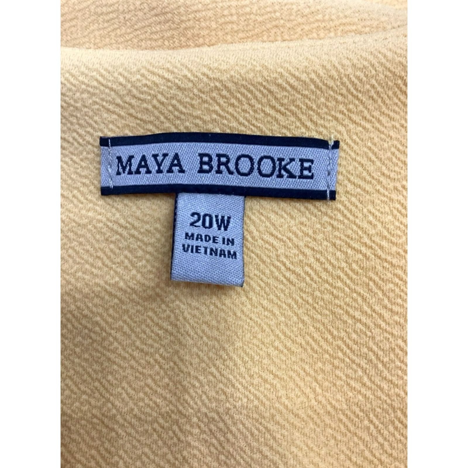 Vintage Maya Brooke Basic Jacket Womens 20W Yellow Blazer Size 3XL / US 20-22 - 4 Thumbnail
