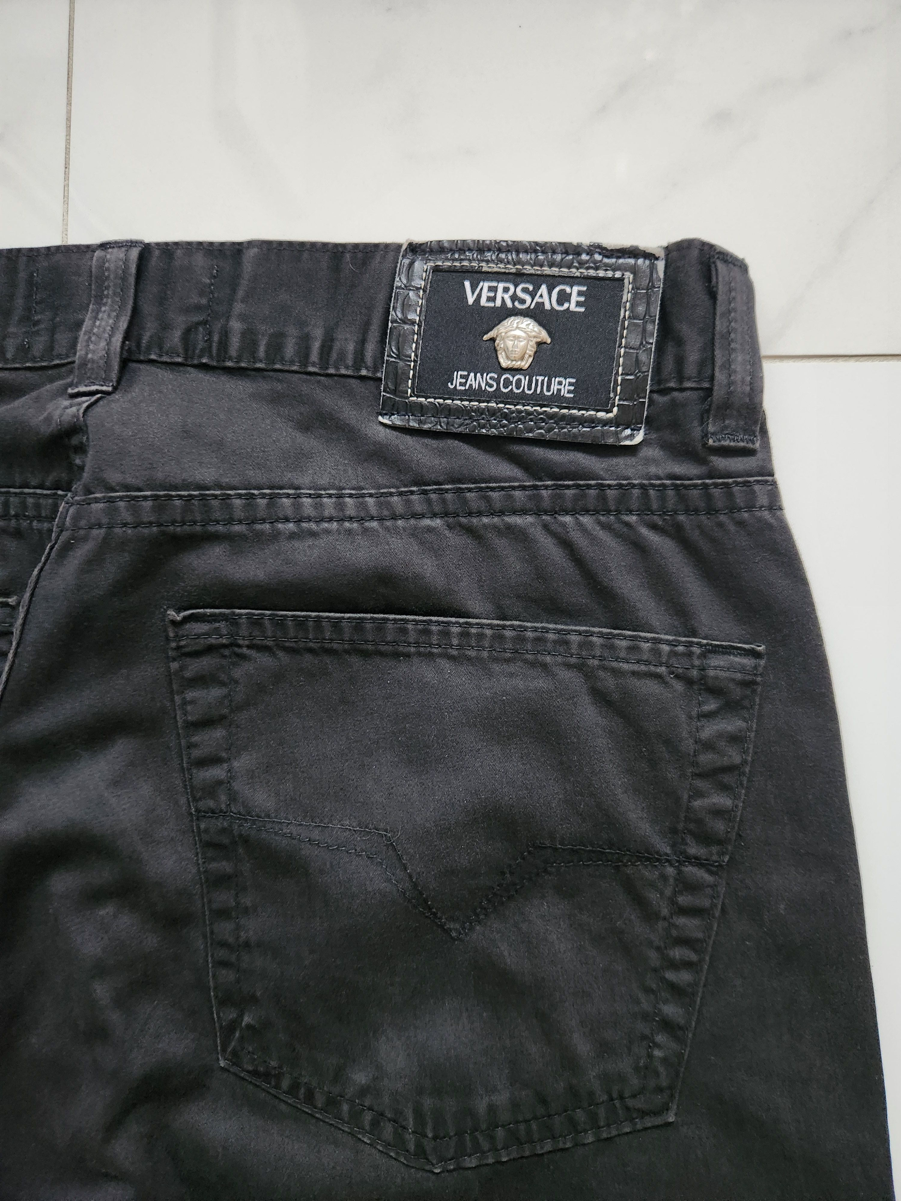 Versace Jeans Couture Versace Black Straight Jeans Size US 30 / EU 46 - 3 Thumbnail