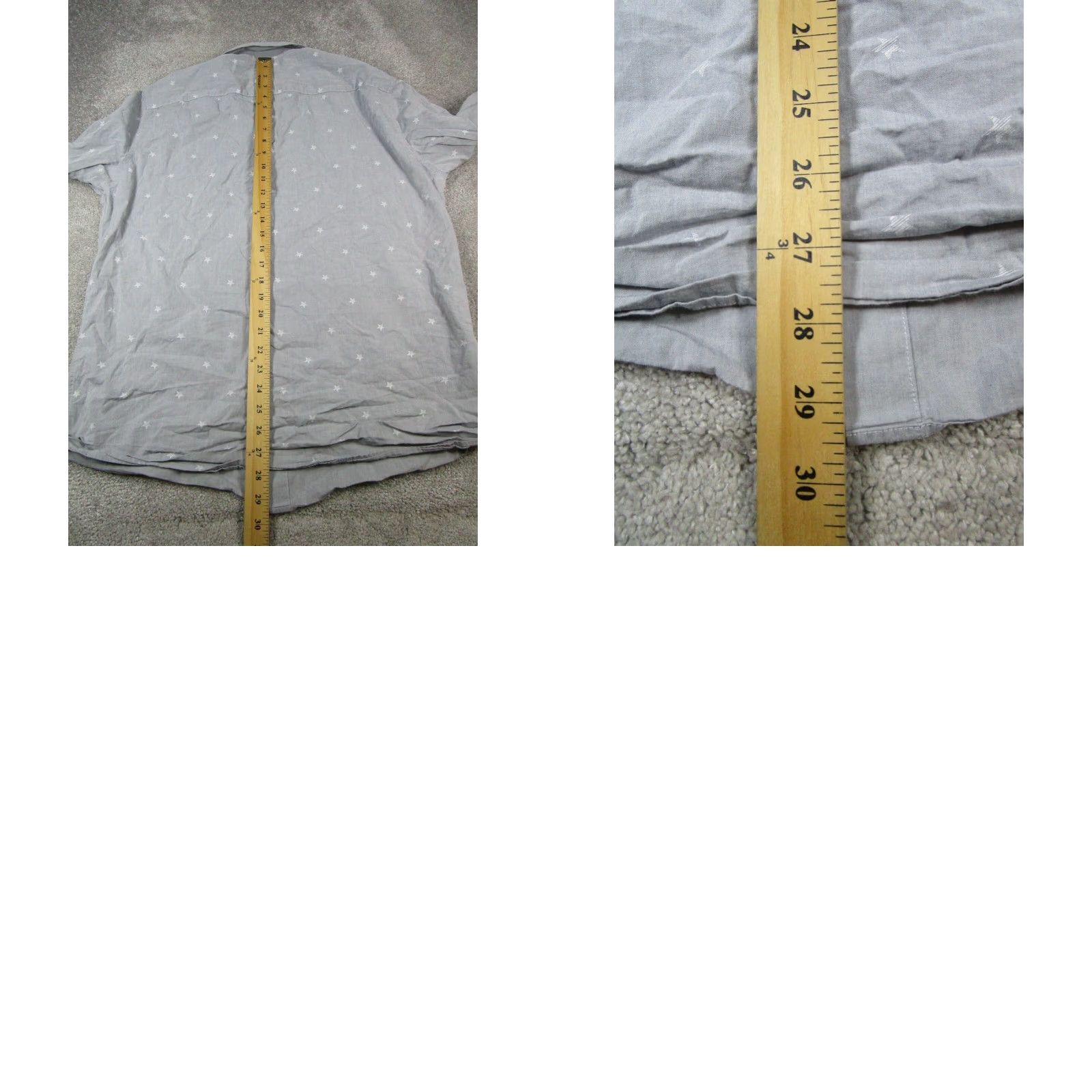 Frame A Frame Shirt Mens XL Gray White Cotton Button Up Polka Dot Long Sleeve Collared Button-Down 90s (if applicable) Mens Size US XL / EU 56 / 4 - 8 Thumbnail
