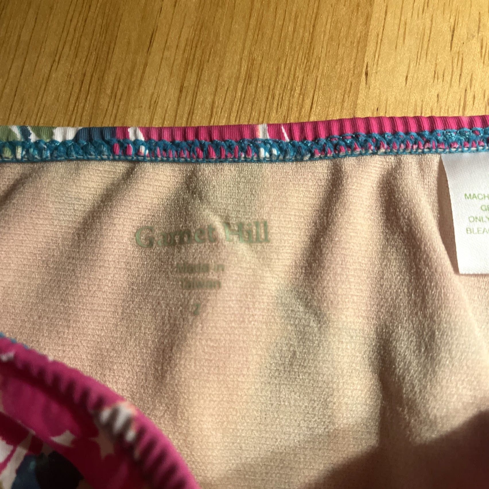 Vintage GARNET HILL Women's Bikini Bottom Size 2 Floral Pink Full Coverage Swimsuit Swimwear Size 26" / US 2 / IT 38 - 5 Thumbnail