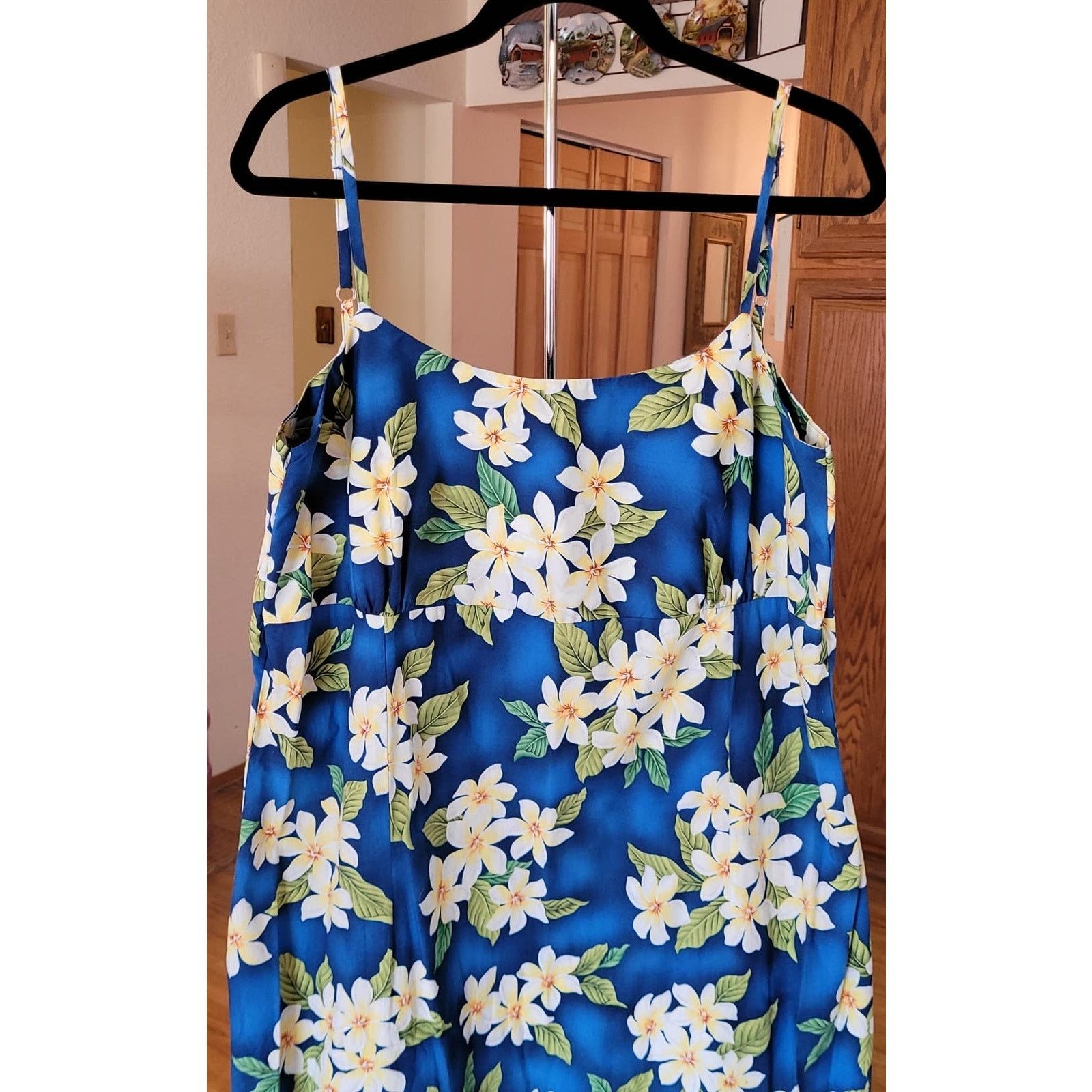 Other Vtg Jade Fashions Maxi Dress 3XL Sleeveless Hawaiian Floral Size 3XL / US 20-22 - 4 Thumbnail