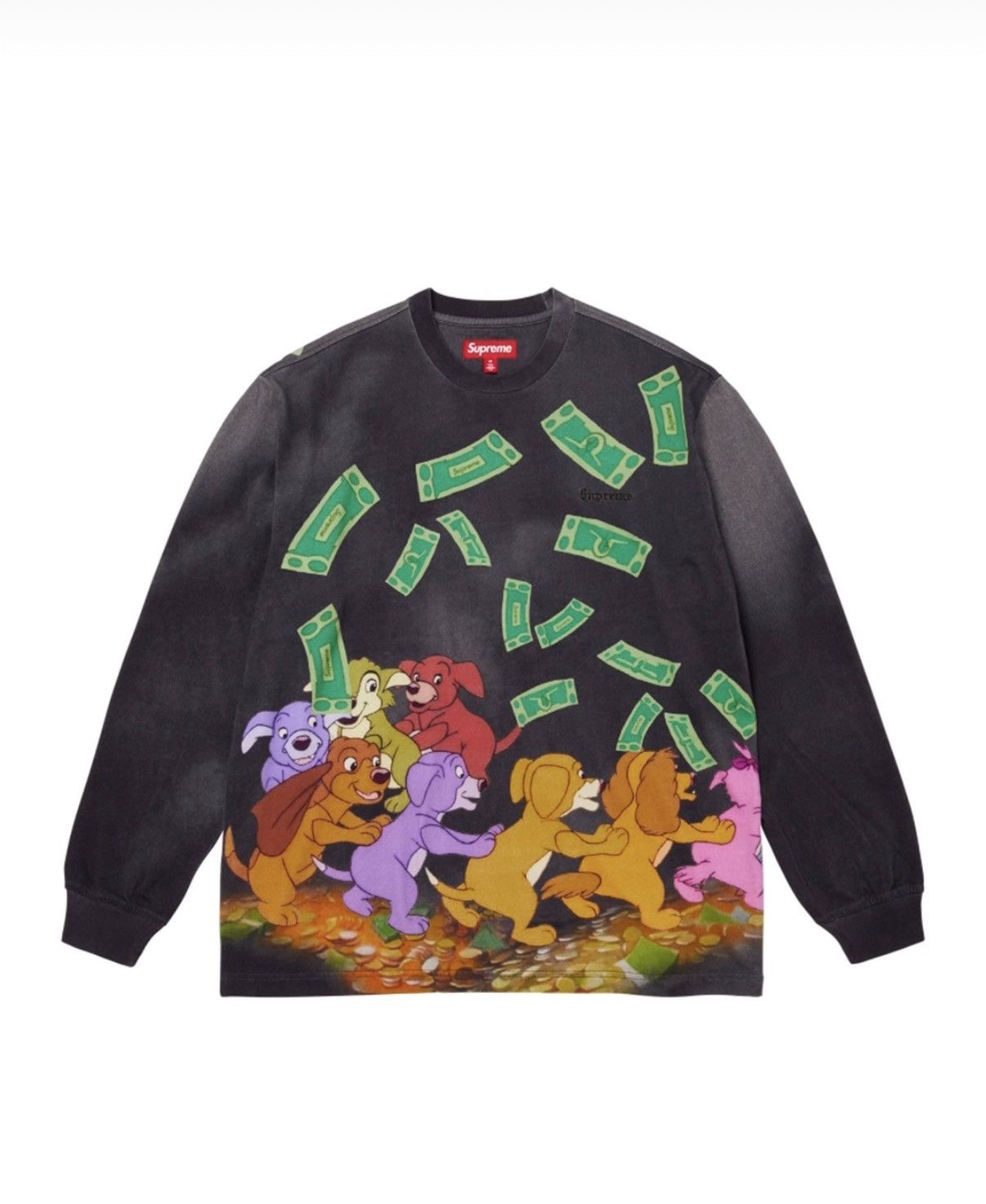 Supreme SUPREME ALL DOGS GO TO HEAVEN L/S TOP (BLACK) (L) | Grailed